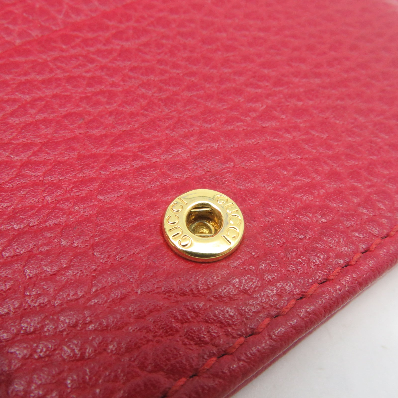 GUCCI 牛皮皮革Mini Wallet短錢包紅色