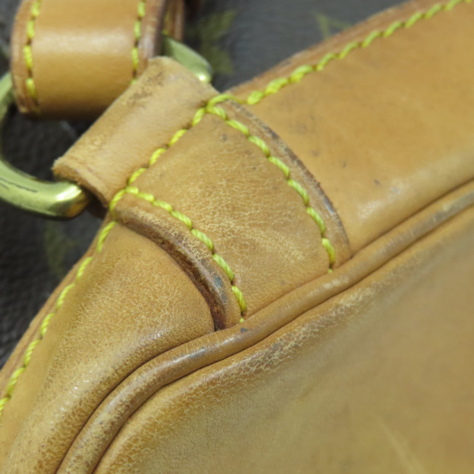 LOUIS VUITTON Monogram Montsouris MM gold buckle backpack brown