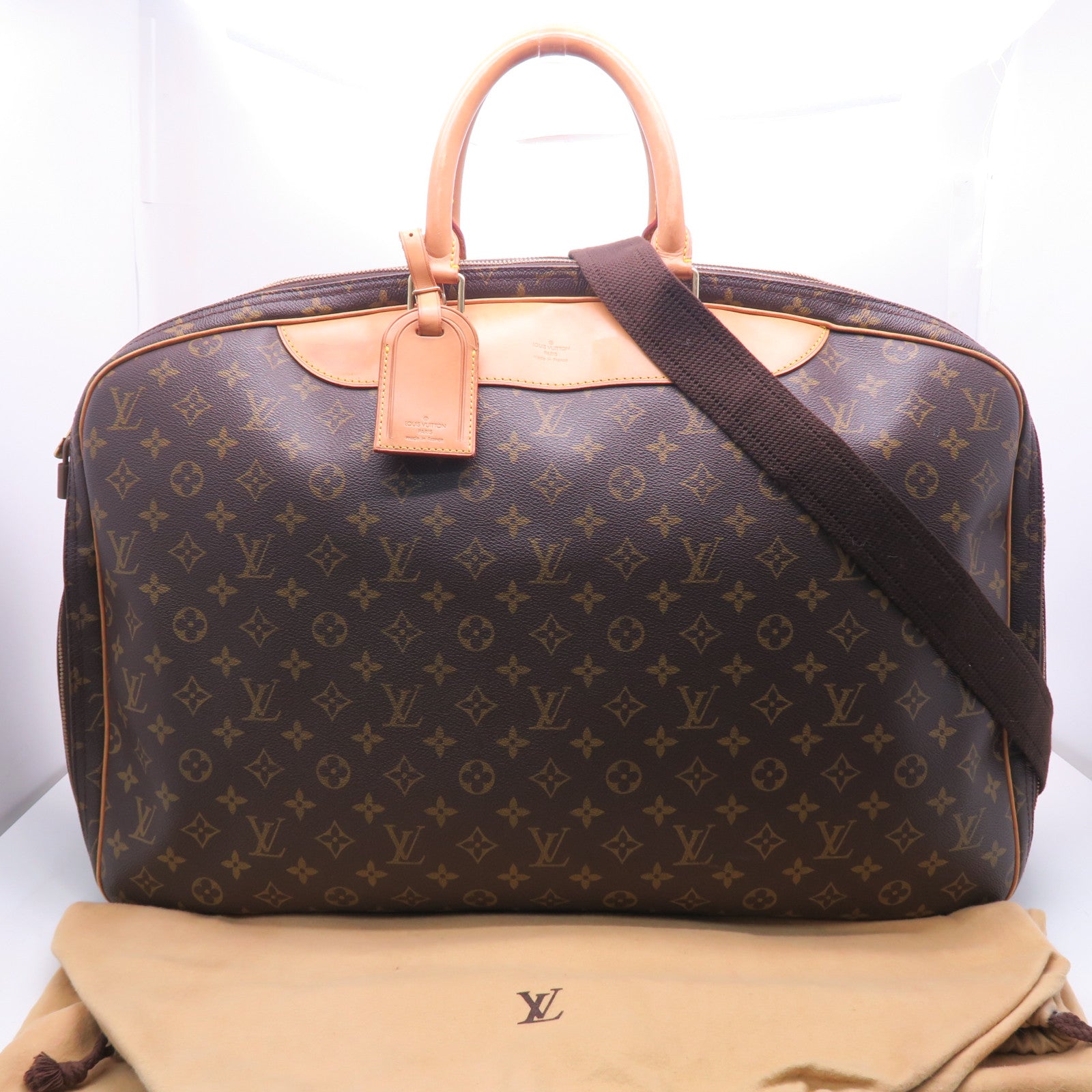 LOUIS VUITTON Monogram Suit Case金扣手挽肩背兩用袋棕色