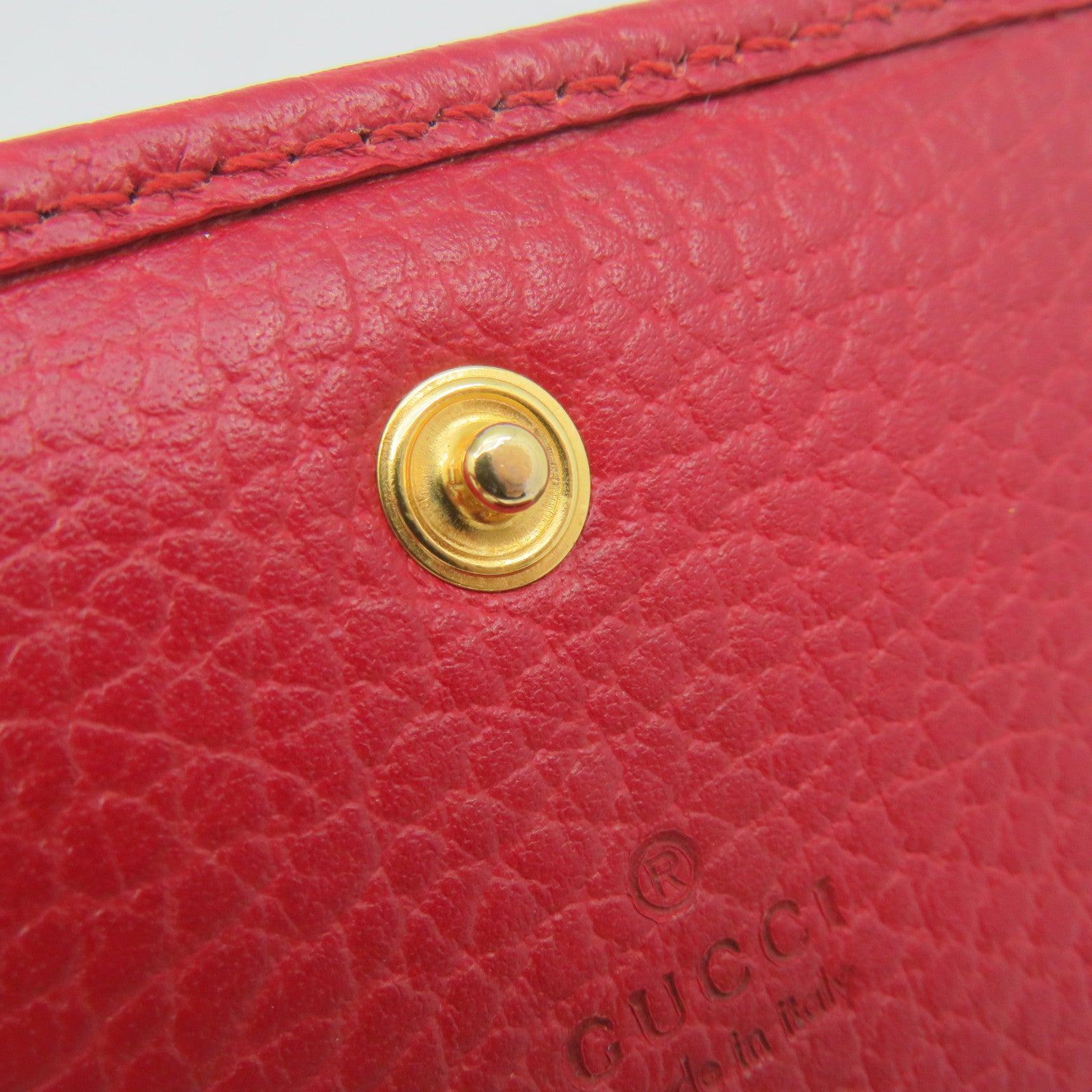 GUCCI 牛皮皮革Mini Wallet短錢包紅色