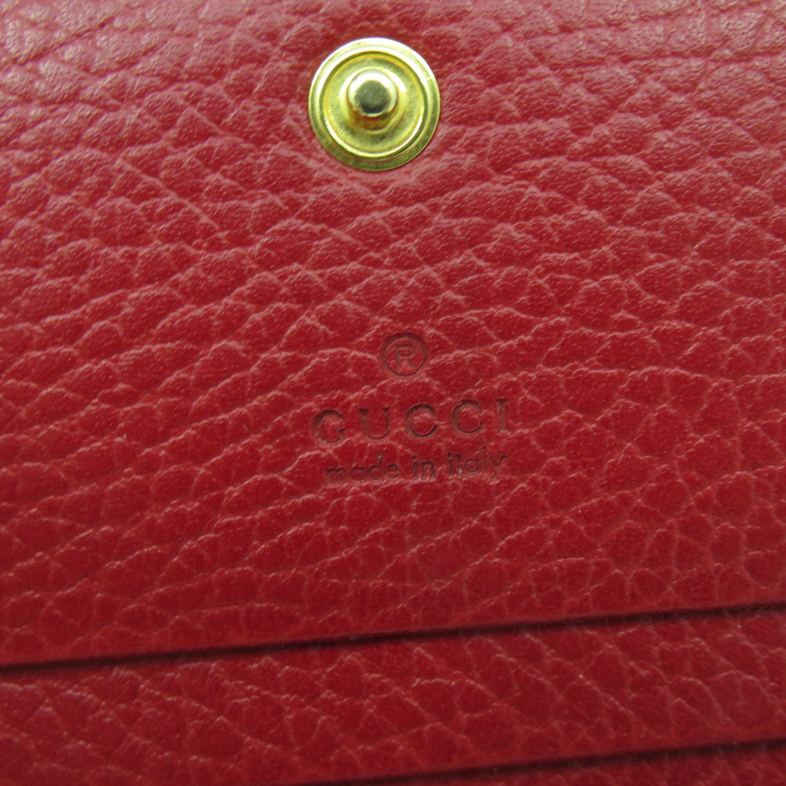 GUCCI 牛皮皮革Mini Wallet短錢包紅色