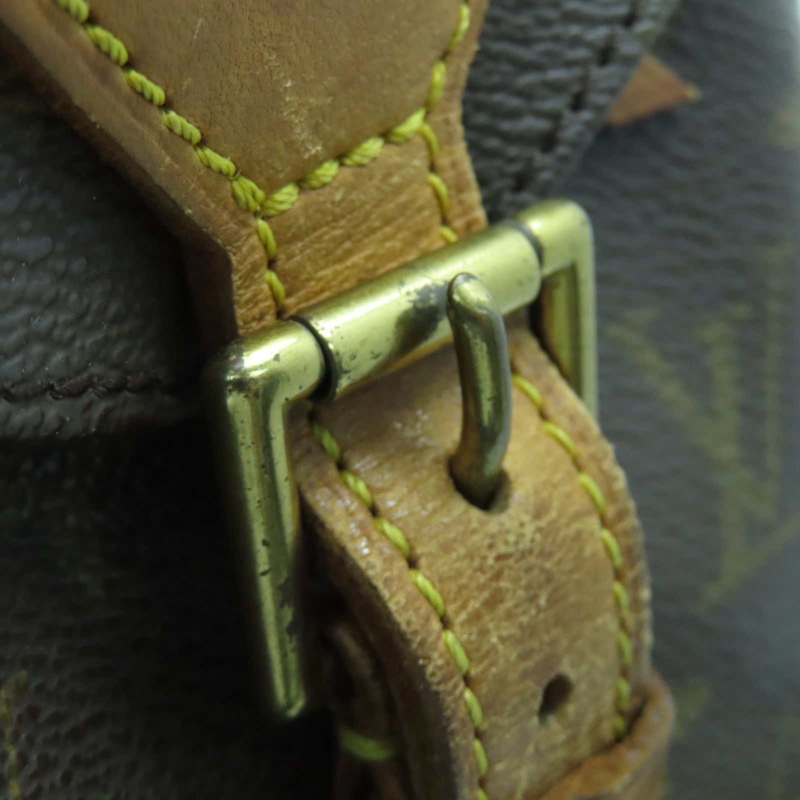 LOUIS VUITTON Monogram Montsouris MM gold buckle backpack brown