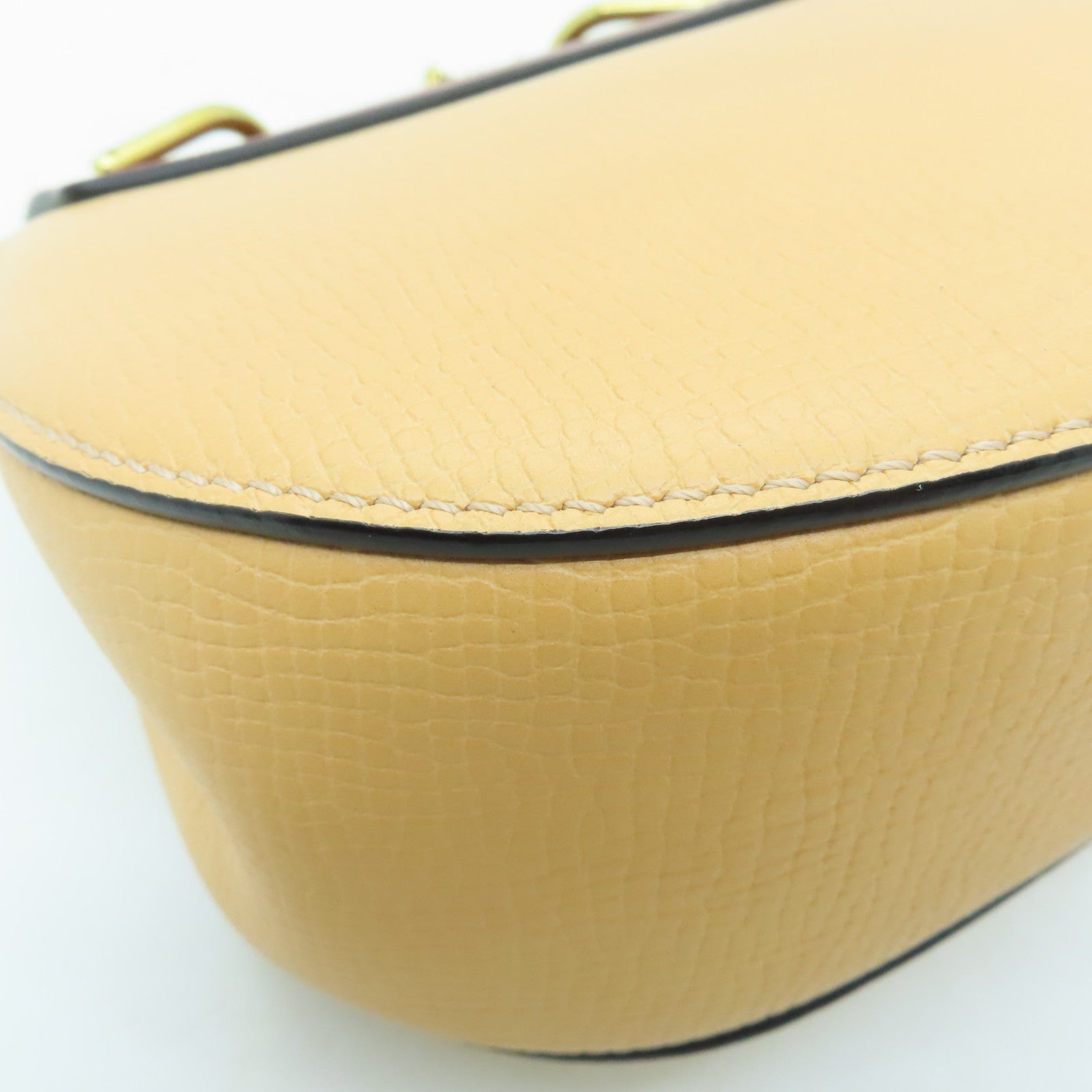 Chloe Leather DREW Gold Buckle Chain Shoulder Bag Apricot/Red