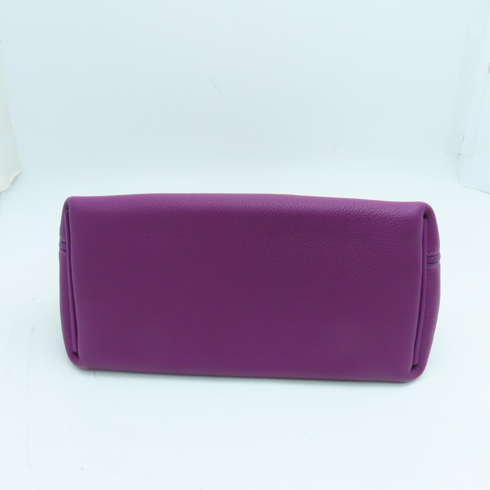 HERMES Evercolor皮革24/24 - 29cm手挽肩背两用袋金扣紫色