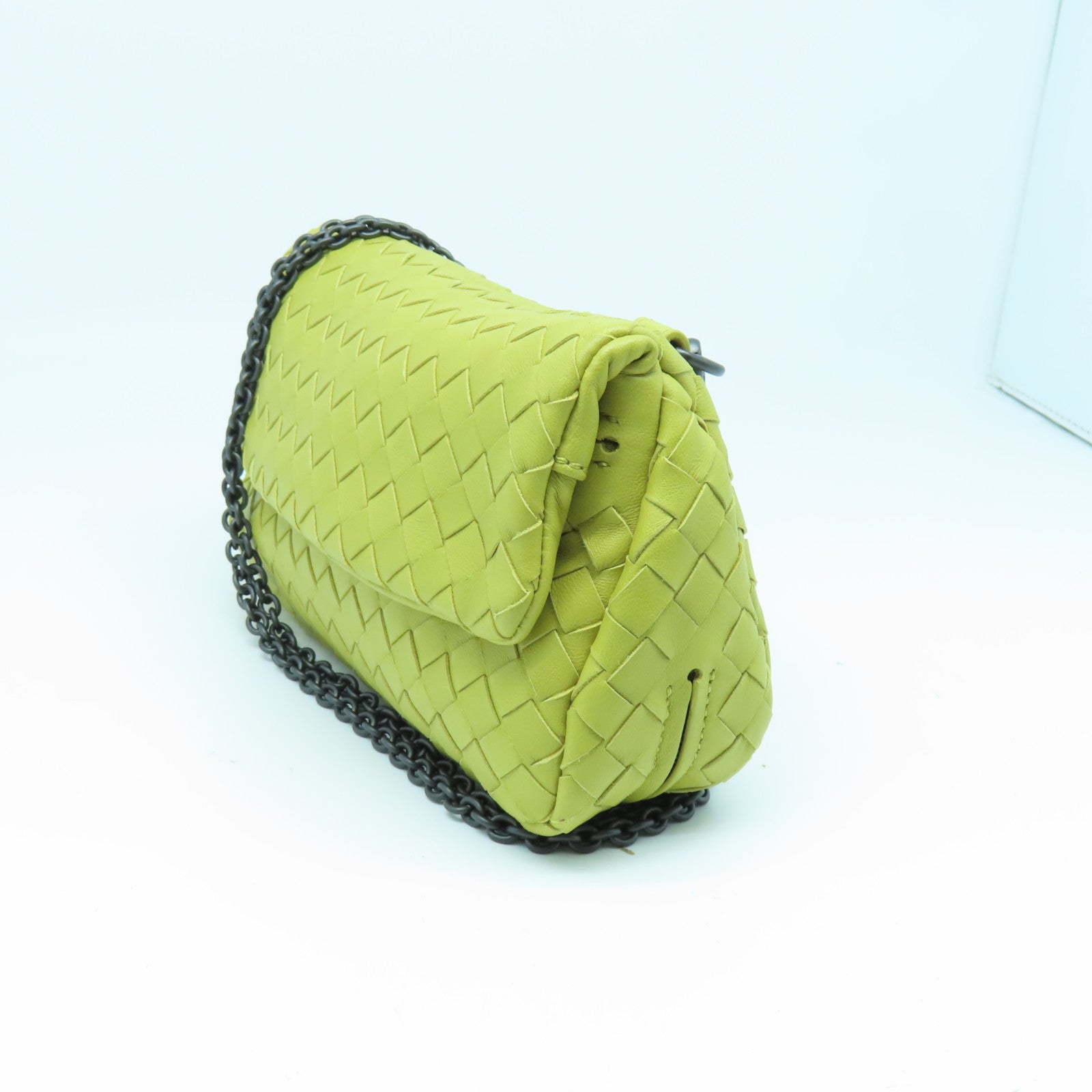 BOTTEGA VENETA 羊皮皮革Shoulder Pouch Lamb手拿包黄色