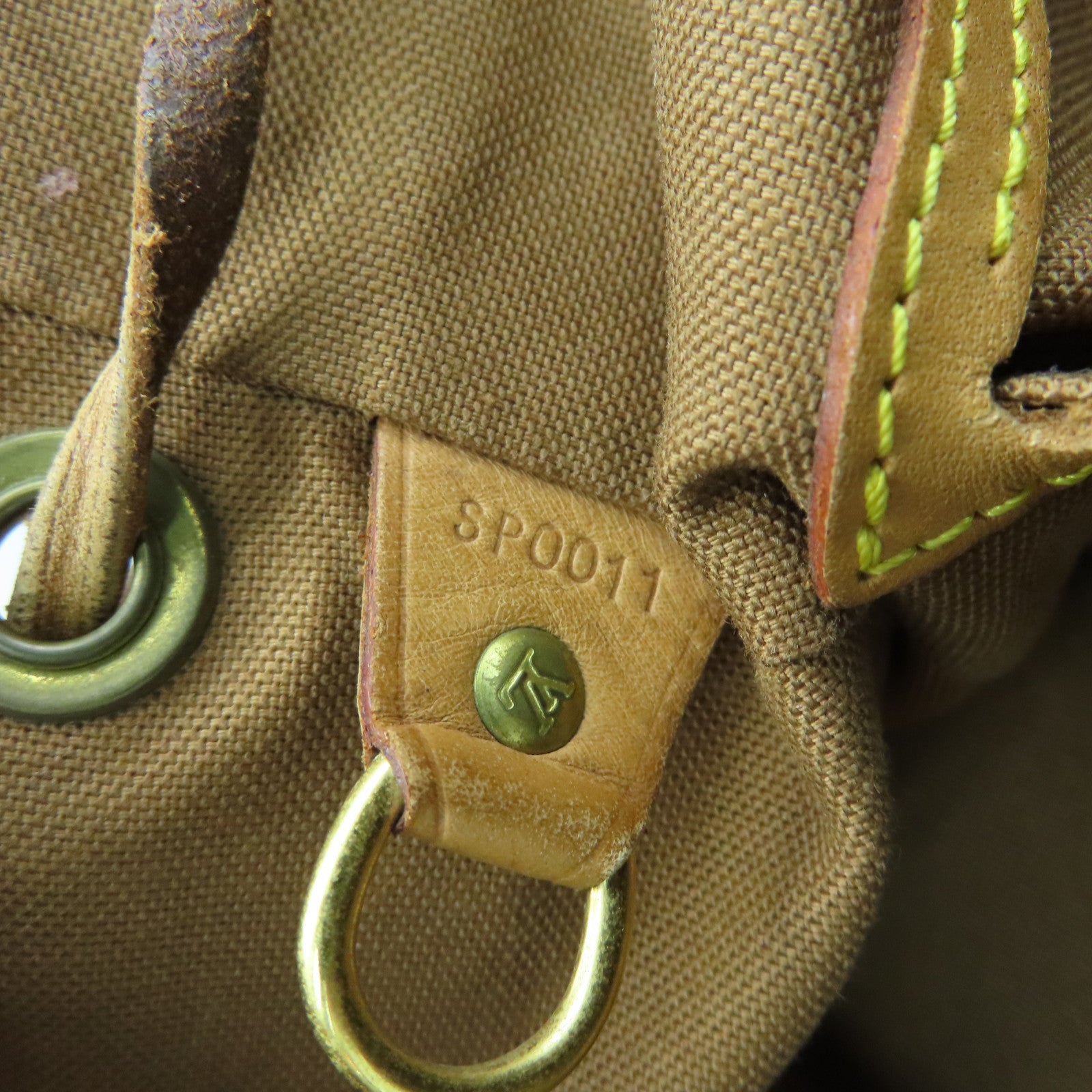 LOUIS VUITTON Monogram Montsouris MM gold buckle backpack brown