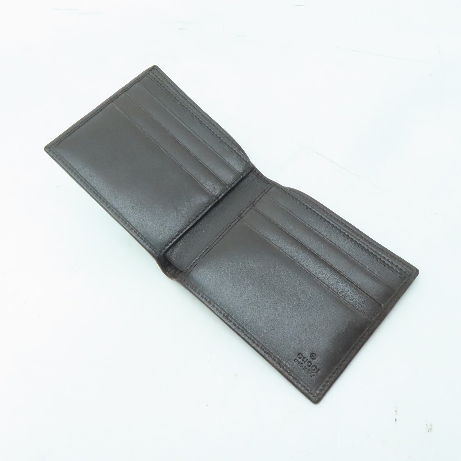 GUCCI 帆布Wallet銀扣錢包啡色