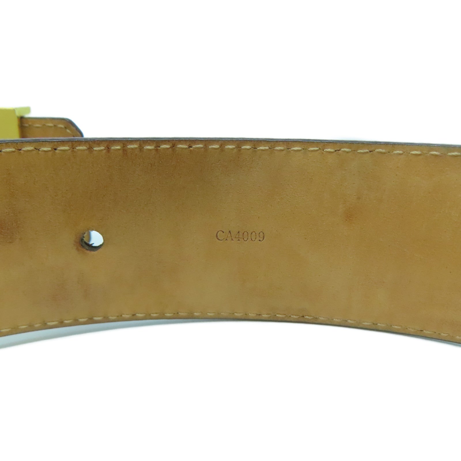 LOUIS VUITTON Monogram Initiales 40mm金扣皮帶啡色