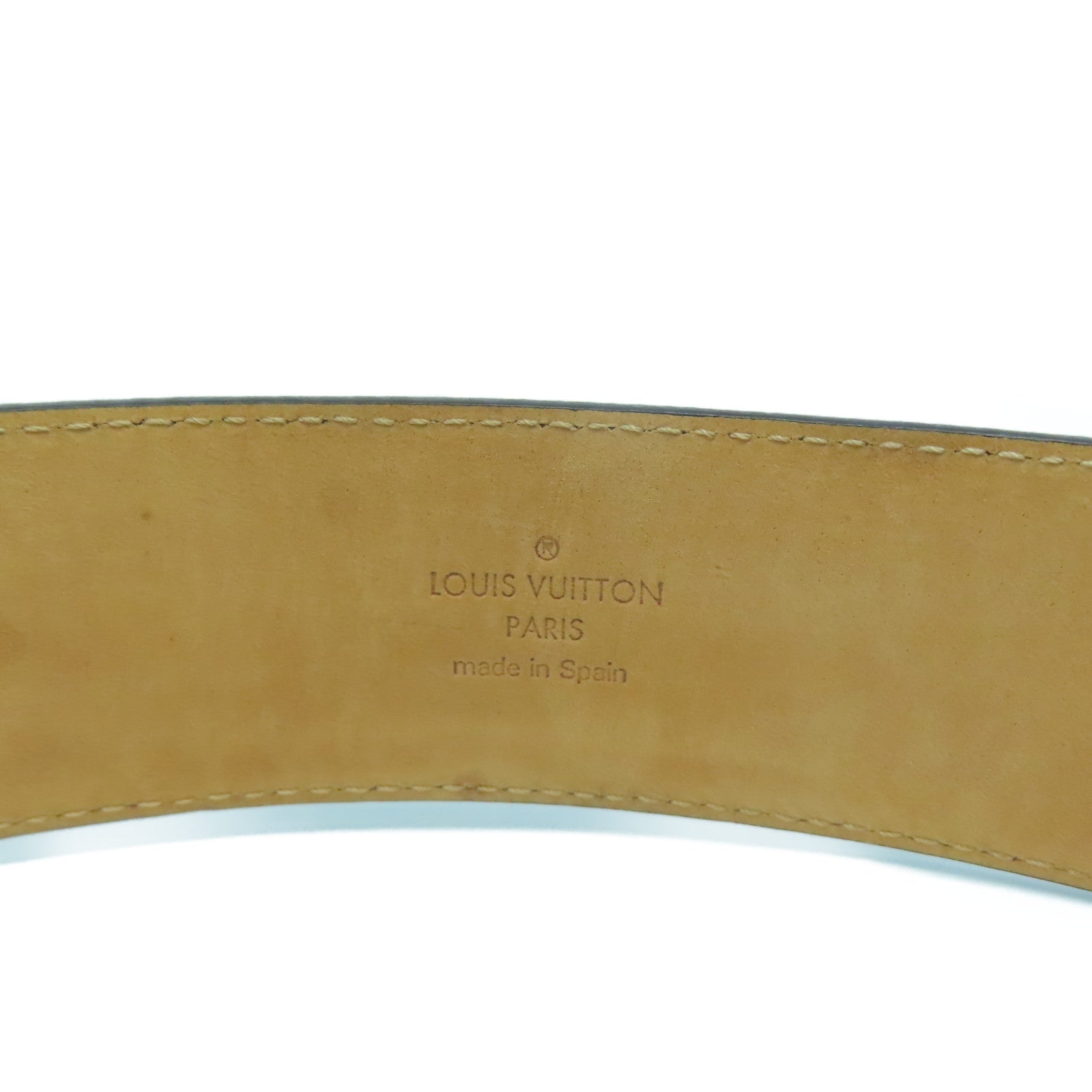 LOUIS VUITTON Monogram Initiales 40mm金扣皮帶啡色
