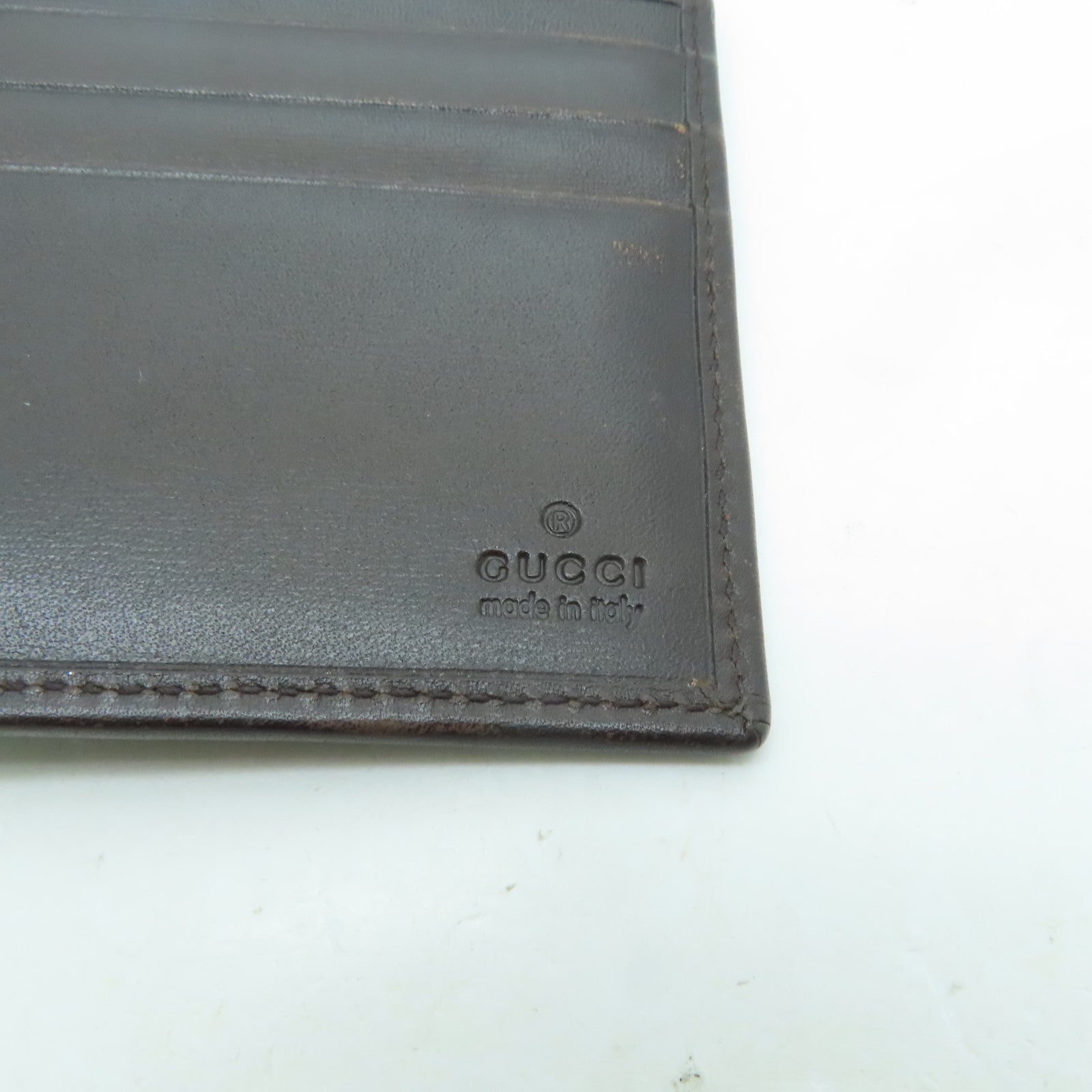 GUCCI 帆布Wallet銀扣錢包啡色