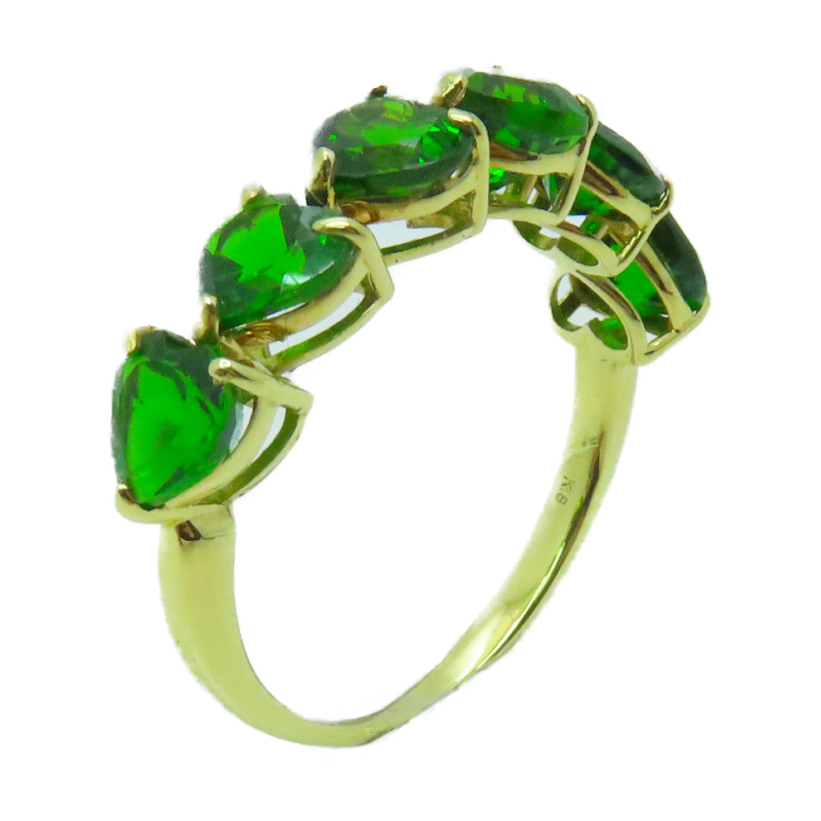 JEWELRY 18K黃金Ring 2.5ct水晶戒指US#6.5