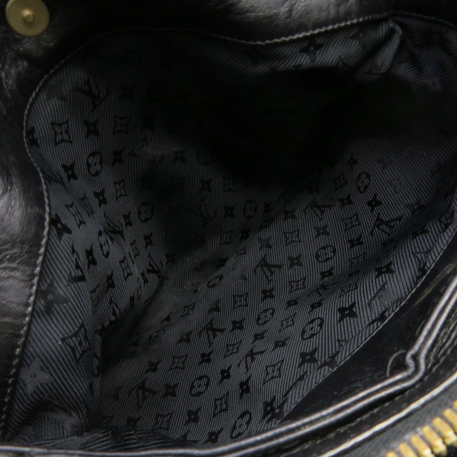 LOUIS VUITTON 牛皮皮革Riveting Bag Tote Bag肩背袋黑色