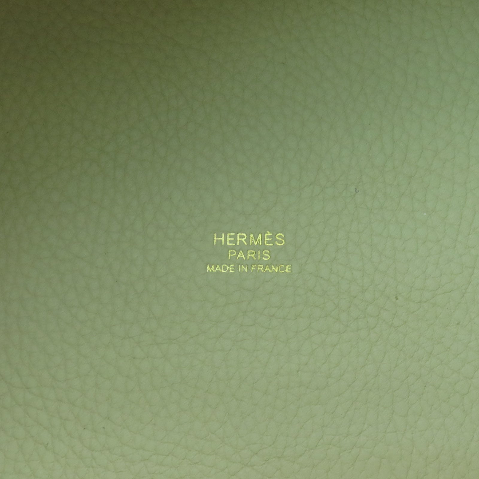 HERMES Clemence皮革Picotin MM金扣手挽袋白色