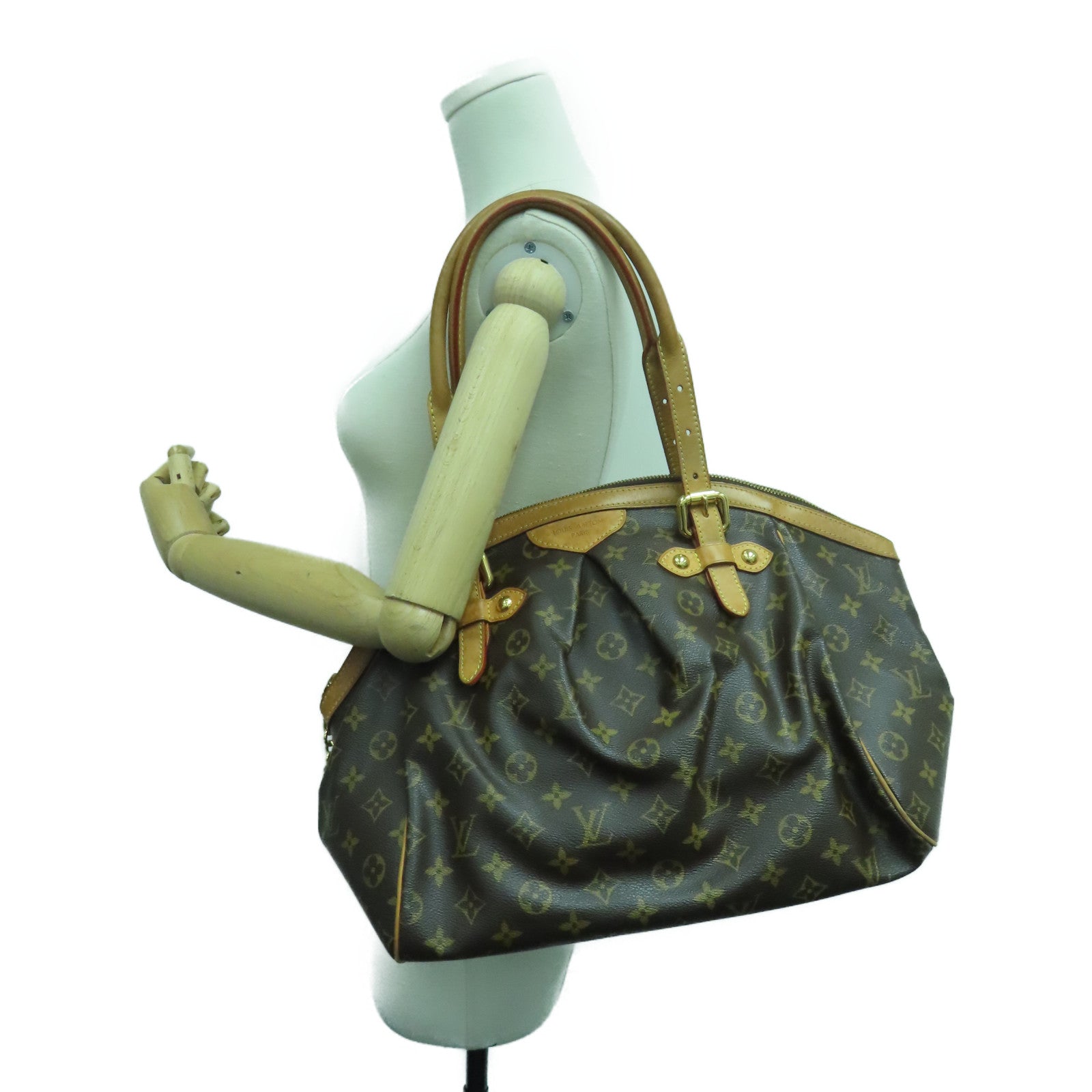 LOUIS VUITTON 【激减优惠】Monogram Tivoli GM金扣手挽袋啡色