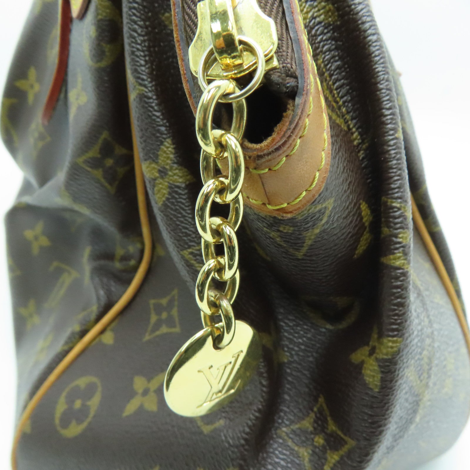 LOUIS VUITTON 【激减优惠】Monogram Tivoli GM金扣手挽袋啡色