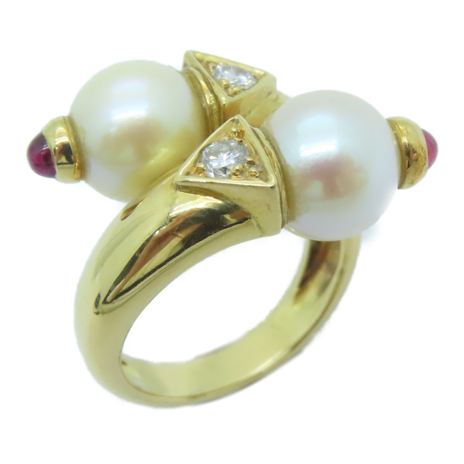 JEWELRY 18K黃金Pearl Ring珍珠戒指US#4
