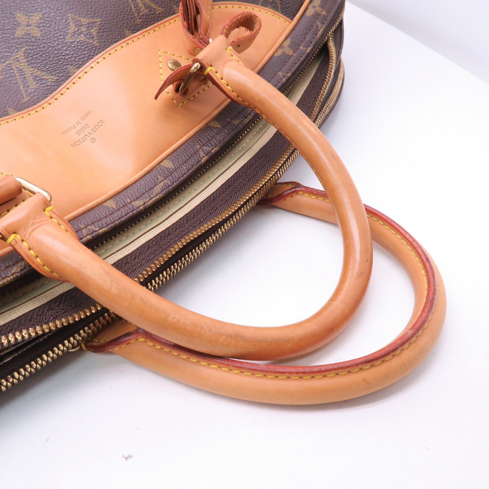 LOUIS VUITTON Monogram Suit Case金扣手挽肩背兩用袋棕色