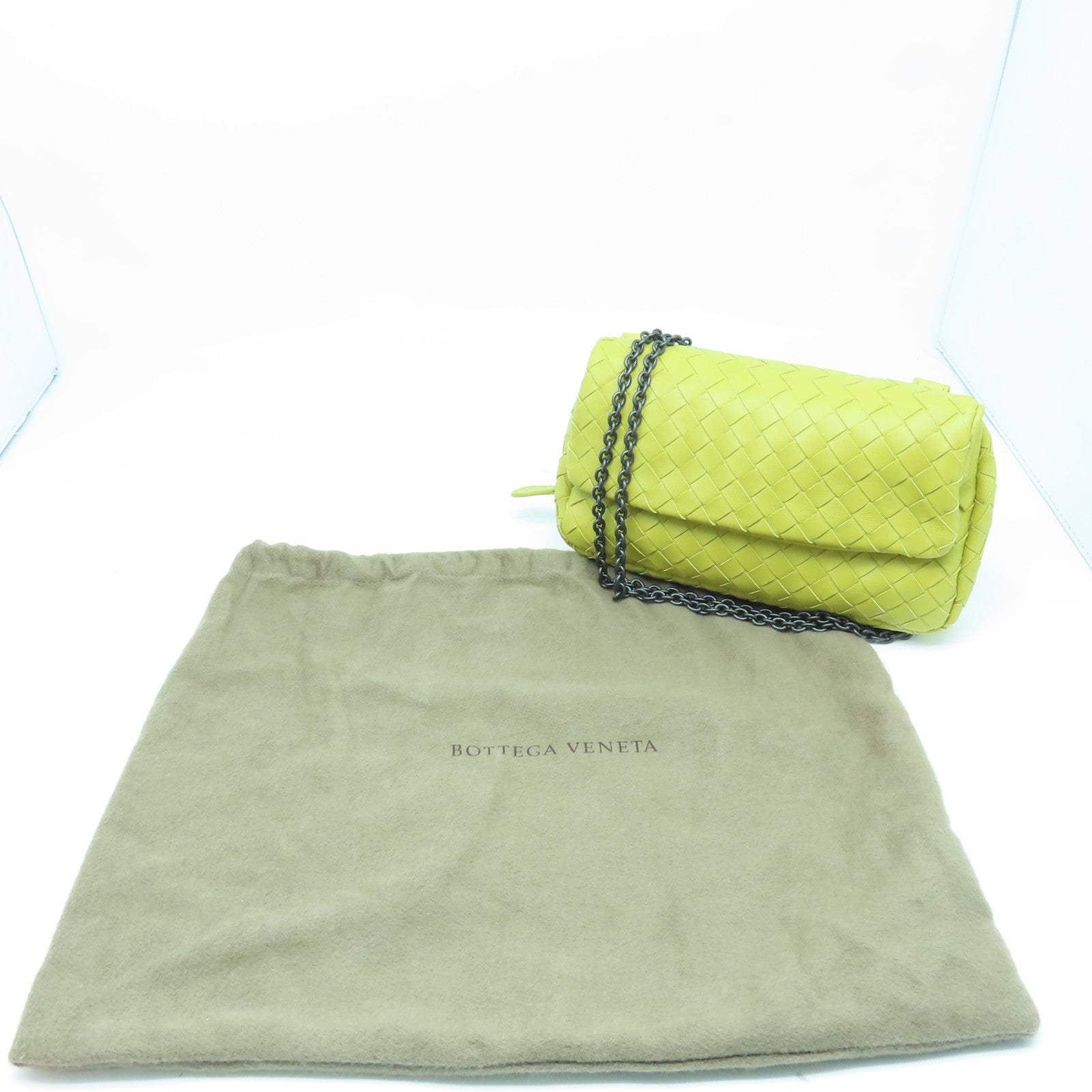 BOTTEGA VENETA 羊皮皮革Shoulder Pouch Lamb手拿包黄色