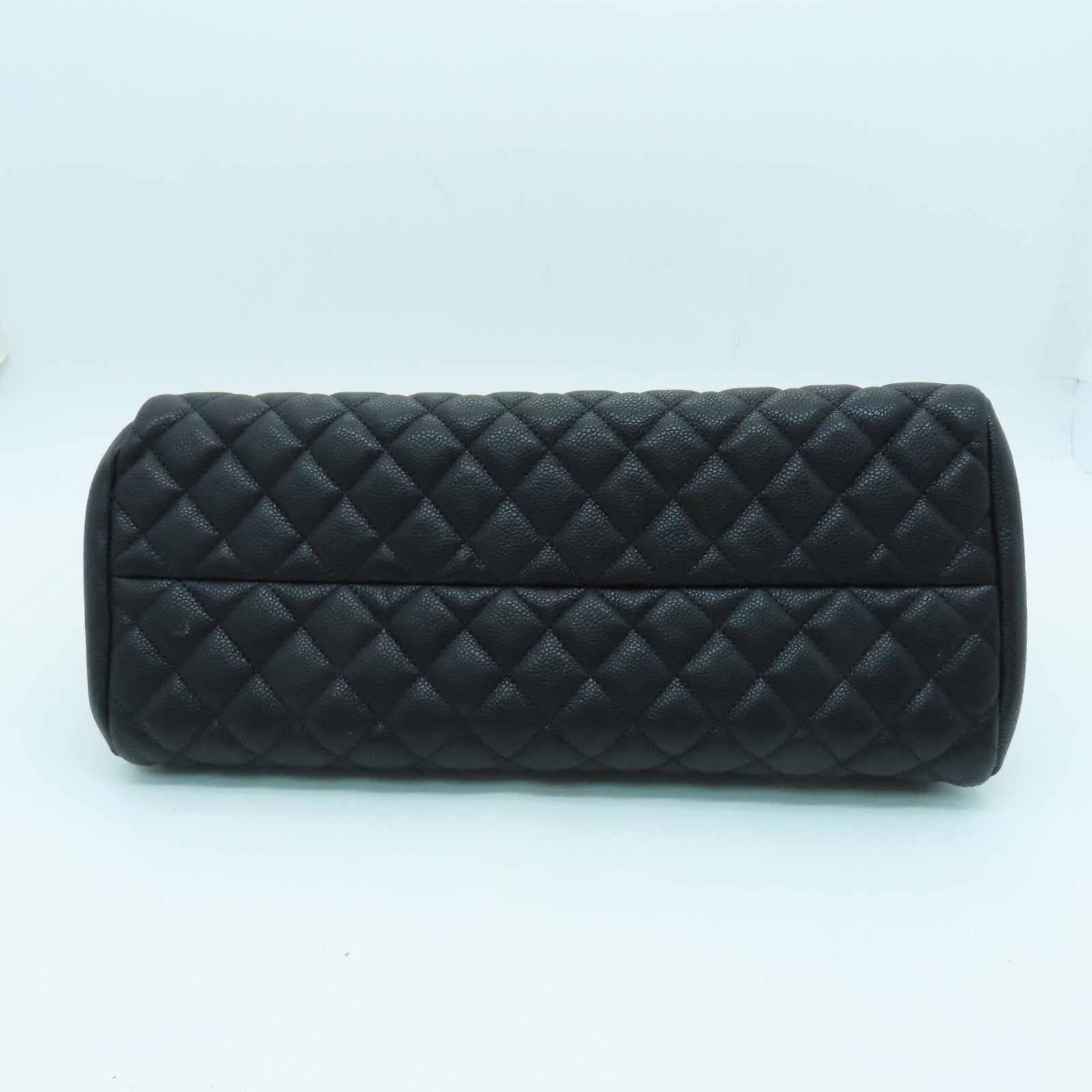 CHANEL cowhide leather Chain Shoulder silver buckle handle shoulder bag black