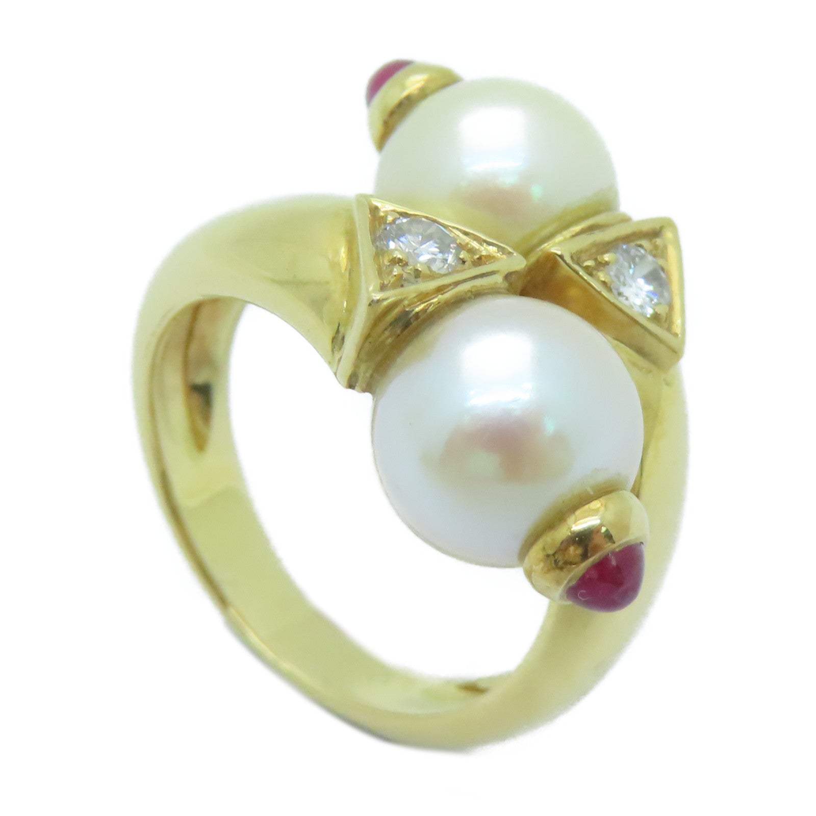 JEWELRY 18K黃金Pearl Ring珍珠戒指US#4