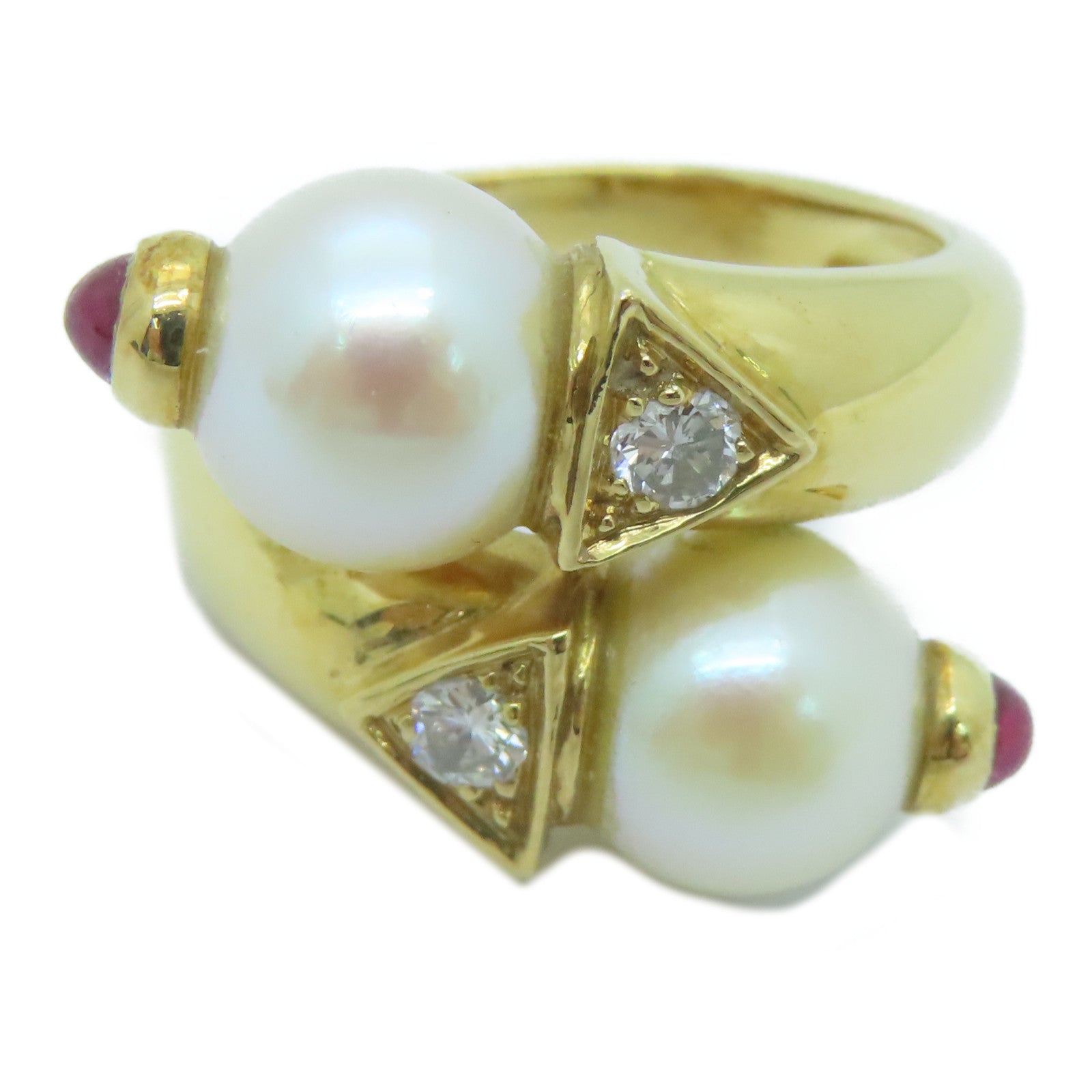 JEWELRY 18K黃金Pearl Ring珍珠戒指US#4