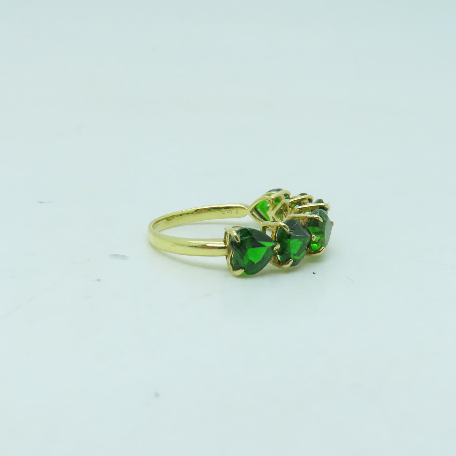 JEWELRY 18K黃金Ring 2.5ct水晶戒指US#6.5