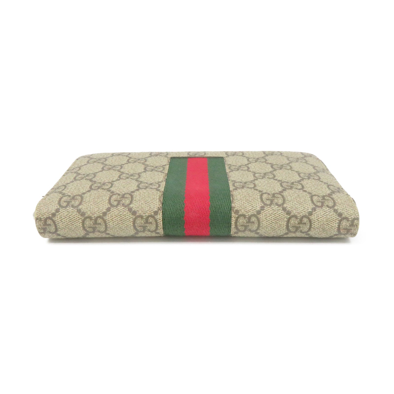 GUCCI 涂层帆布Long Zip Wallet拉链长钱包啡色