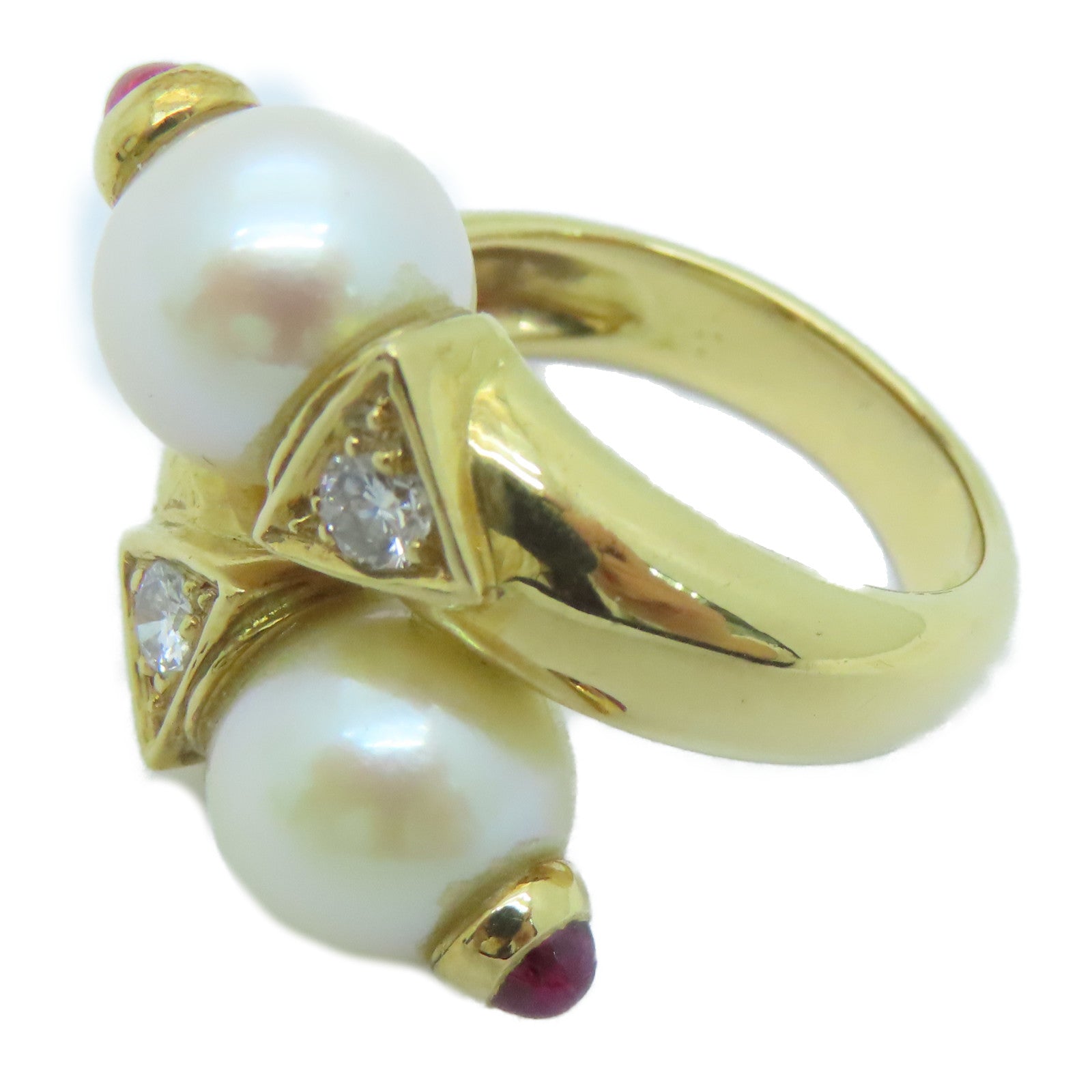 JEWELRY 18K黃金Pearl Ring珍珠戒指US#4