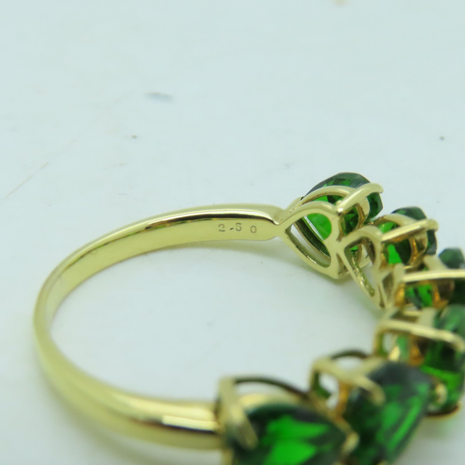 JEWELRY 18K黃金Ring 2.5ct水晶戒指US#6.5
