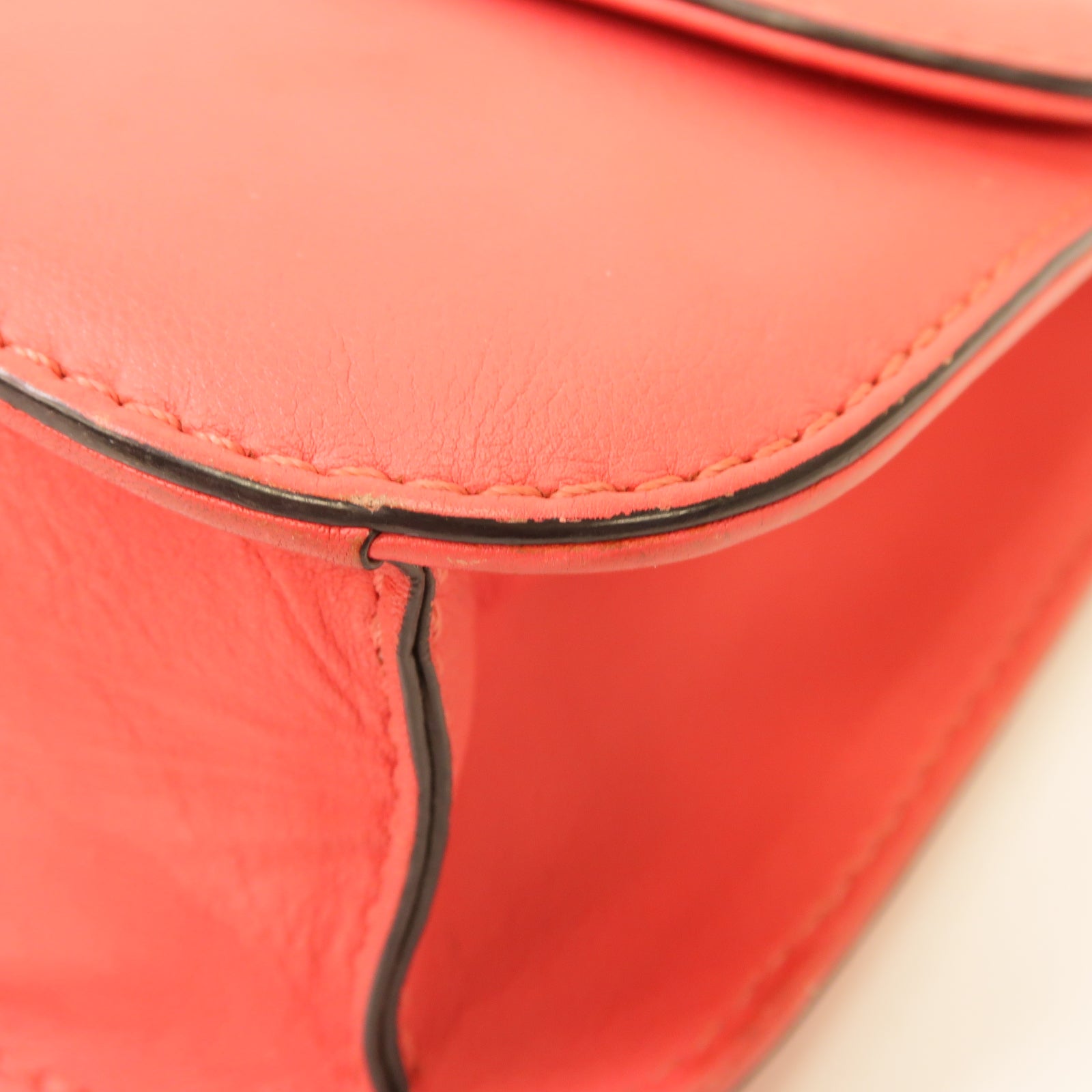 Valentino 牛皮皮革Chain Shoulder Bag金扣鏈帶肩背袋粉紅色
