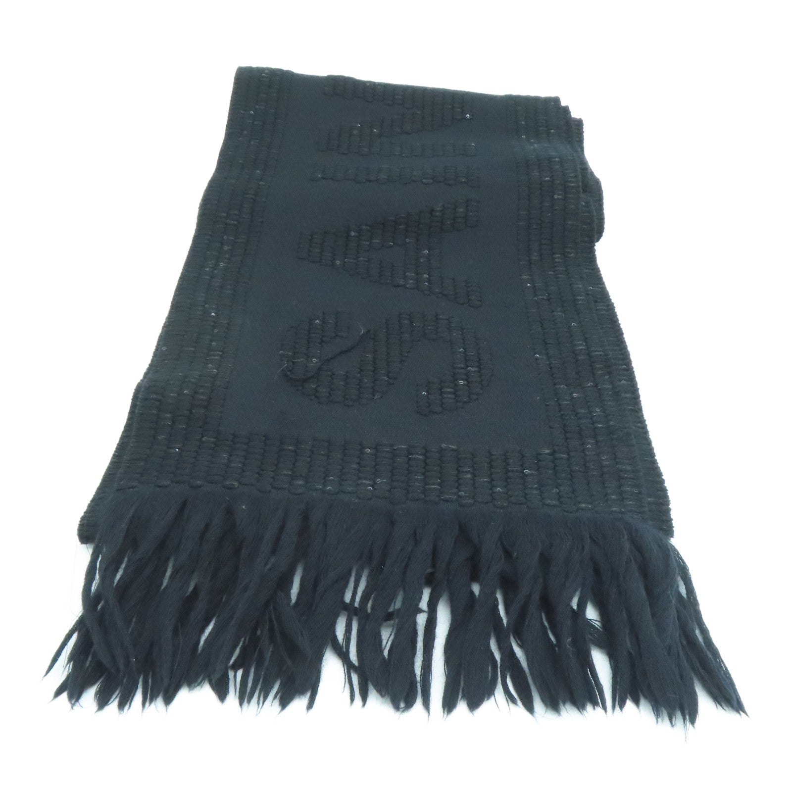 SAINT LAURENT 羊毛Scarf颈巾黑色