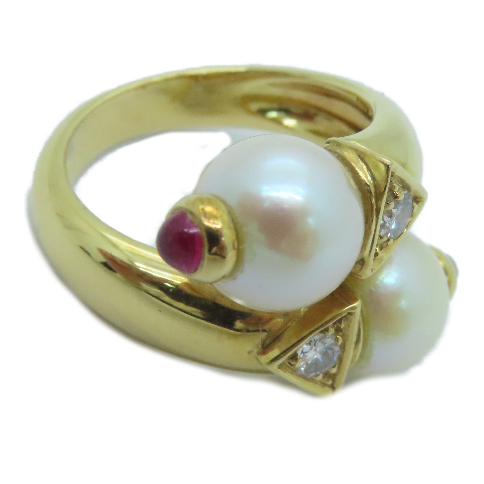 JEWELRY 18K黃金Pearl Ring珍珠戒指US#4