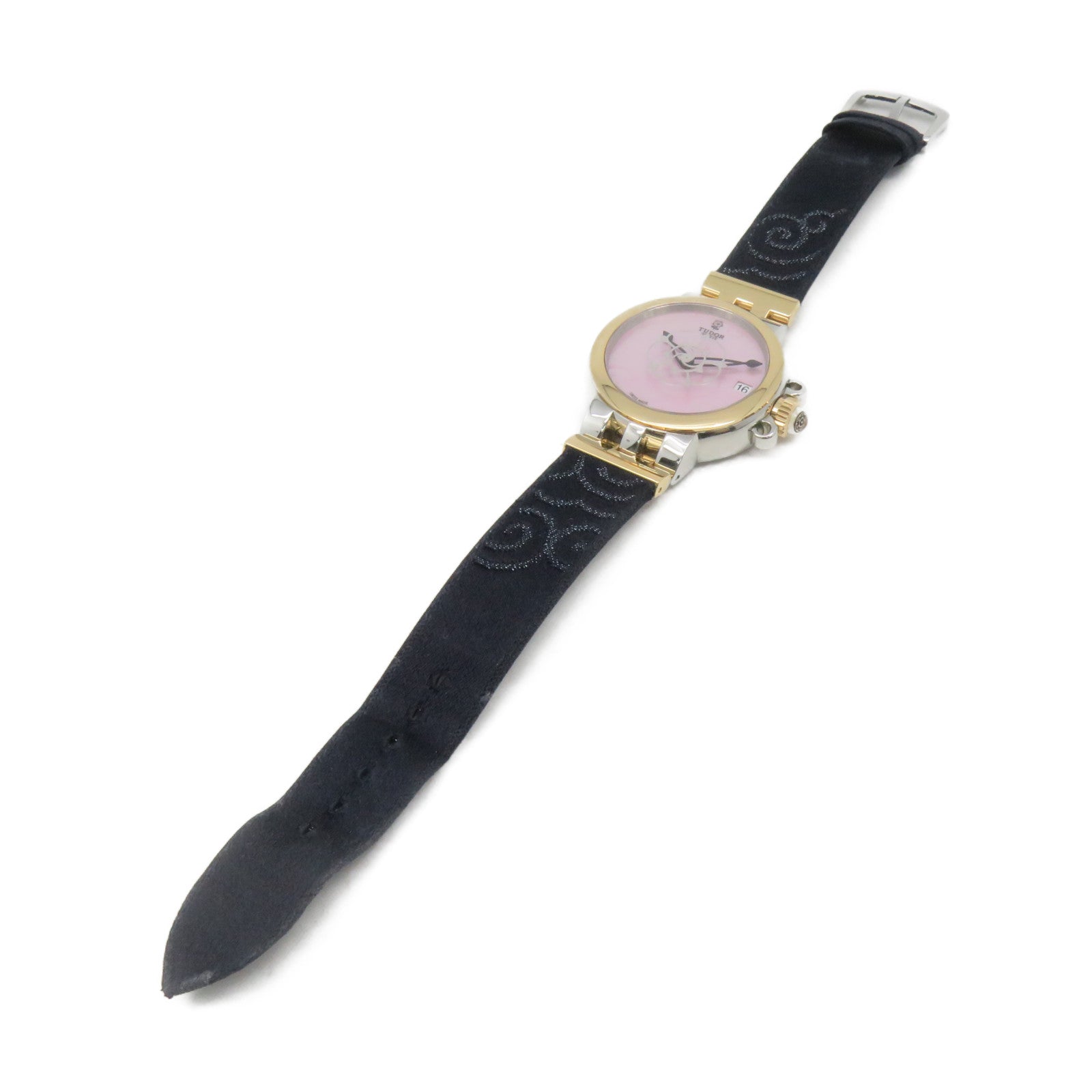 TUDOR CLAIR DE ROSE Watch不鏽鋼/皮革帶自動機芯手錶粉紅色
