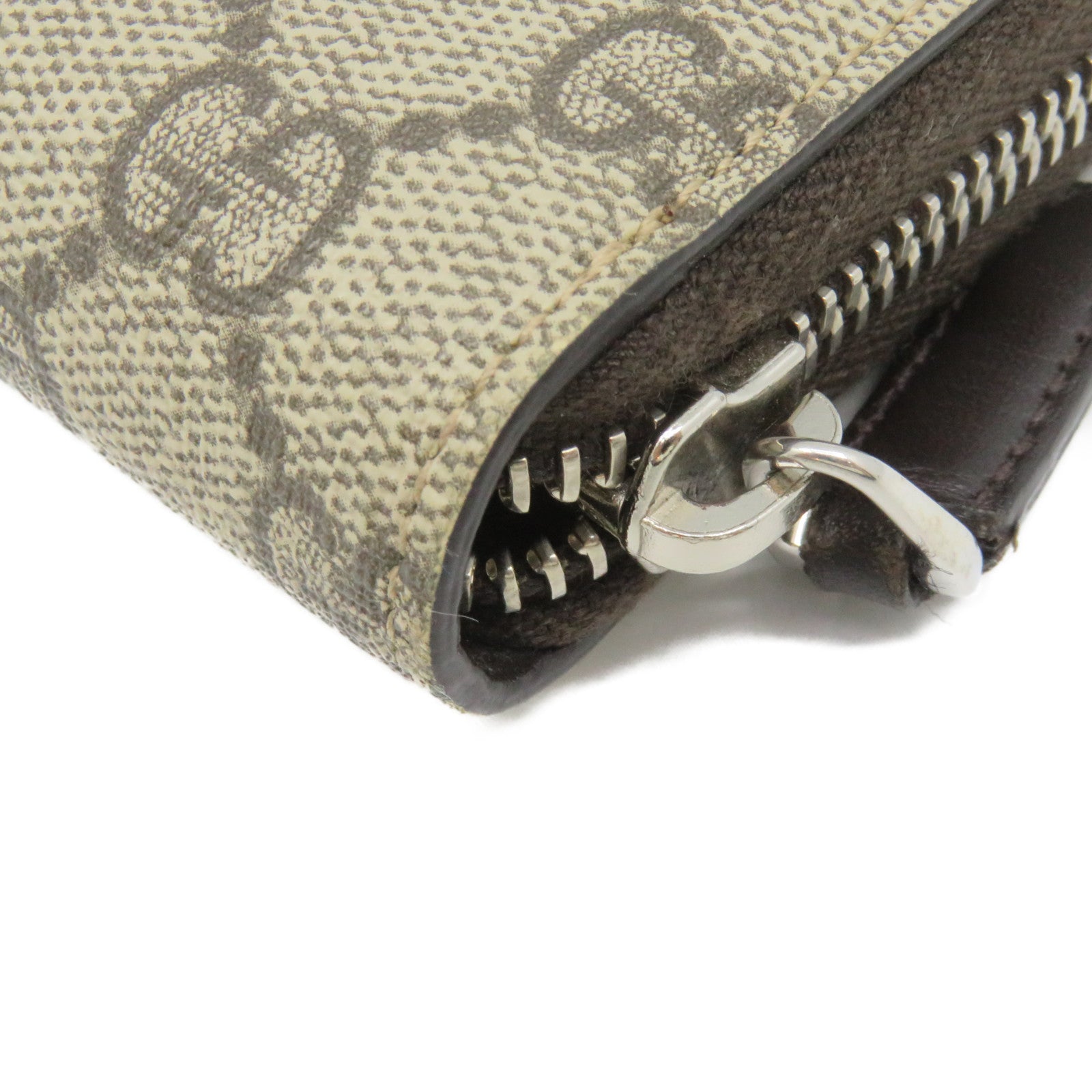 GUCCI 涂层帆布Long Zip Wallet拉链长钱包啡色