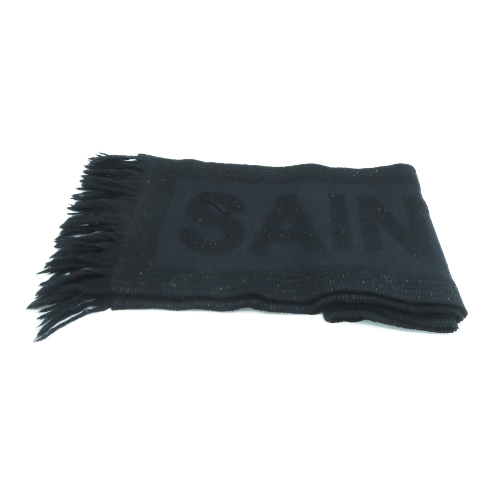 SAINT LAURENT 羊毛Scarf颈巾黑色