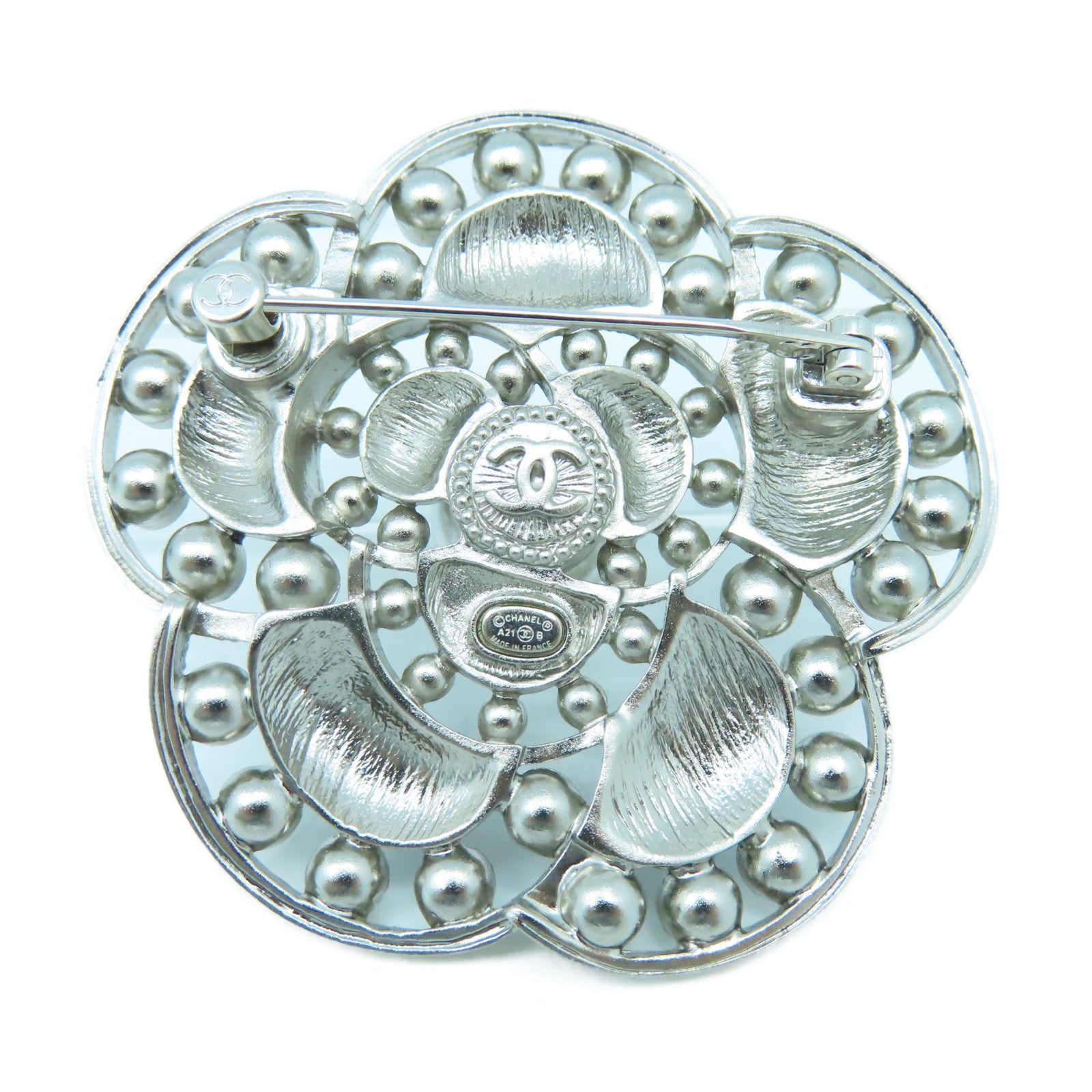 CHANEL 水晶/金屬Brooch胸針黑色