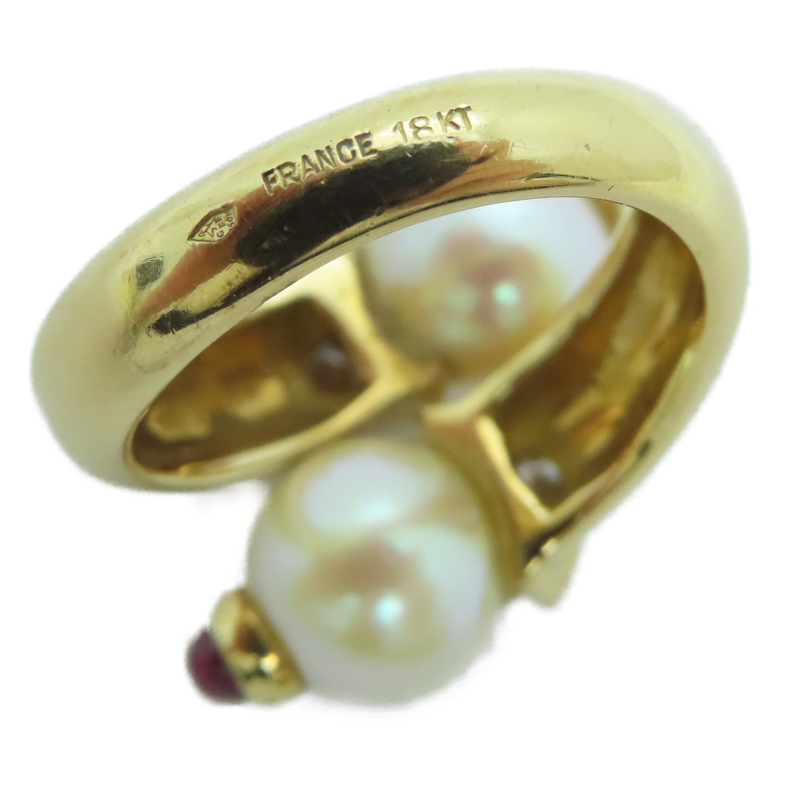 JEWELRY 18K黃金Pearl Ring珍珠戒指US#4