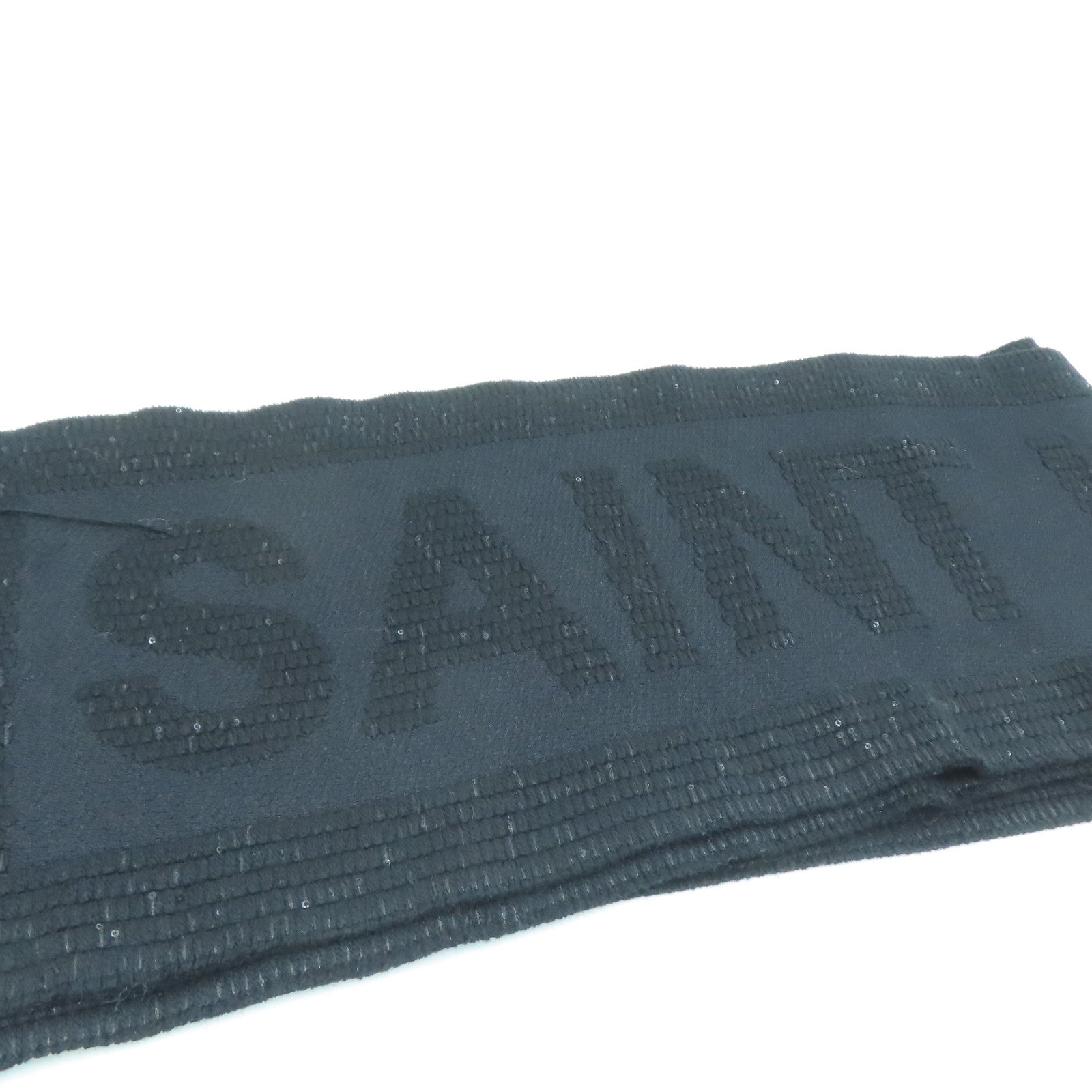 SAINT LAURENT 羊毛Scarf颈巾黑色