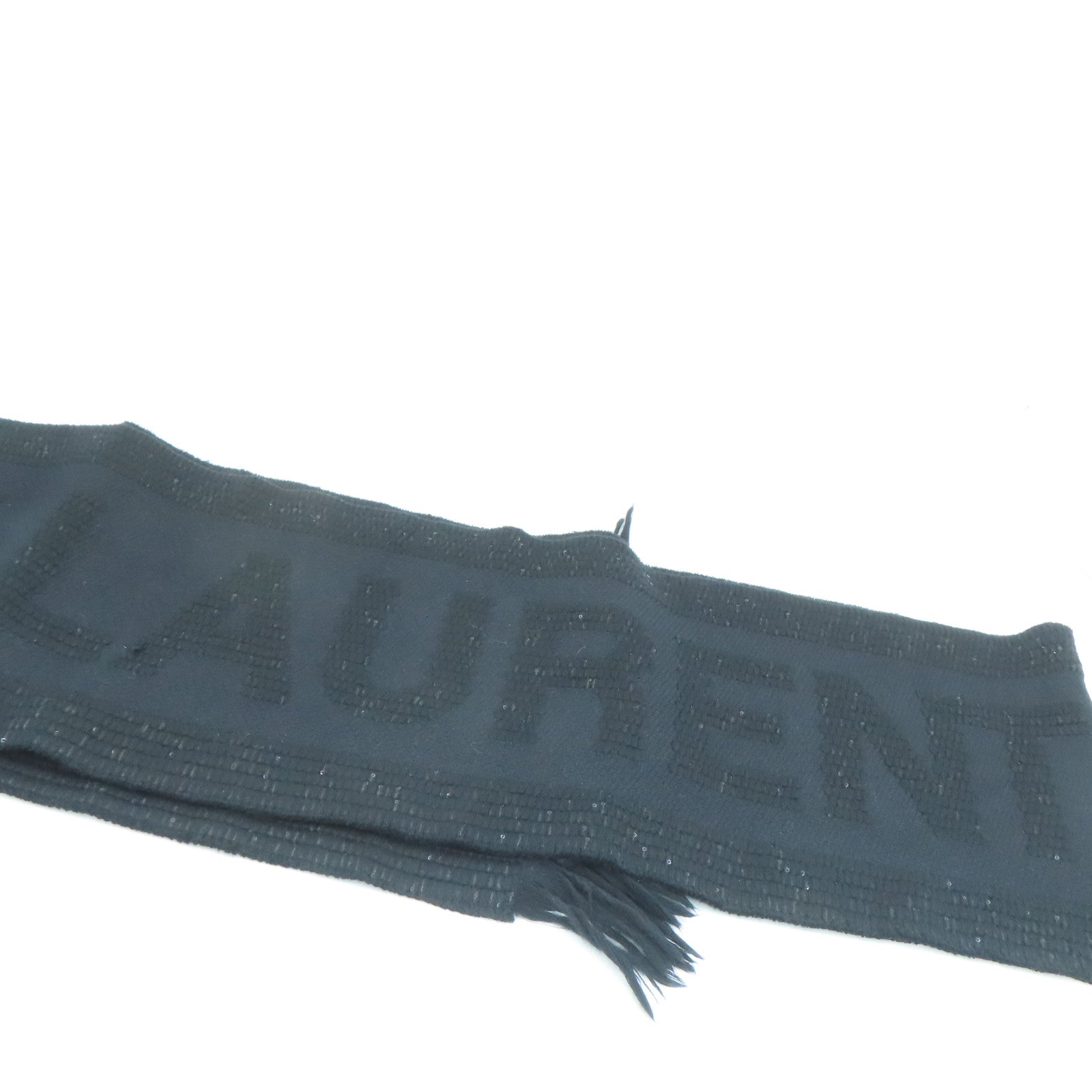 SAINT LAURENT 羊毛Scarf颈巾黑色