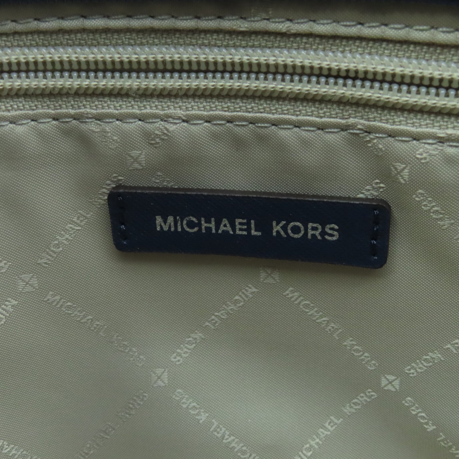 Michael Kors cowhide leather Shoulder Bag silver buckle shoulder bag dark blue