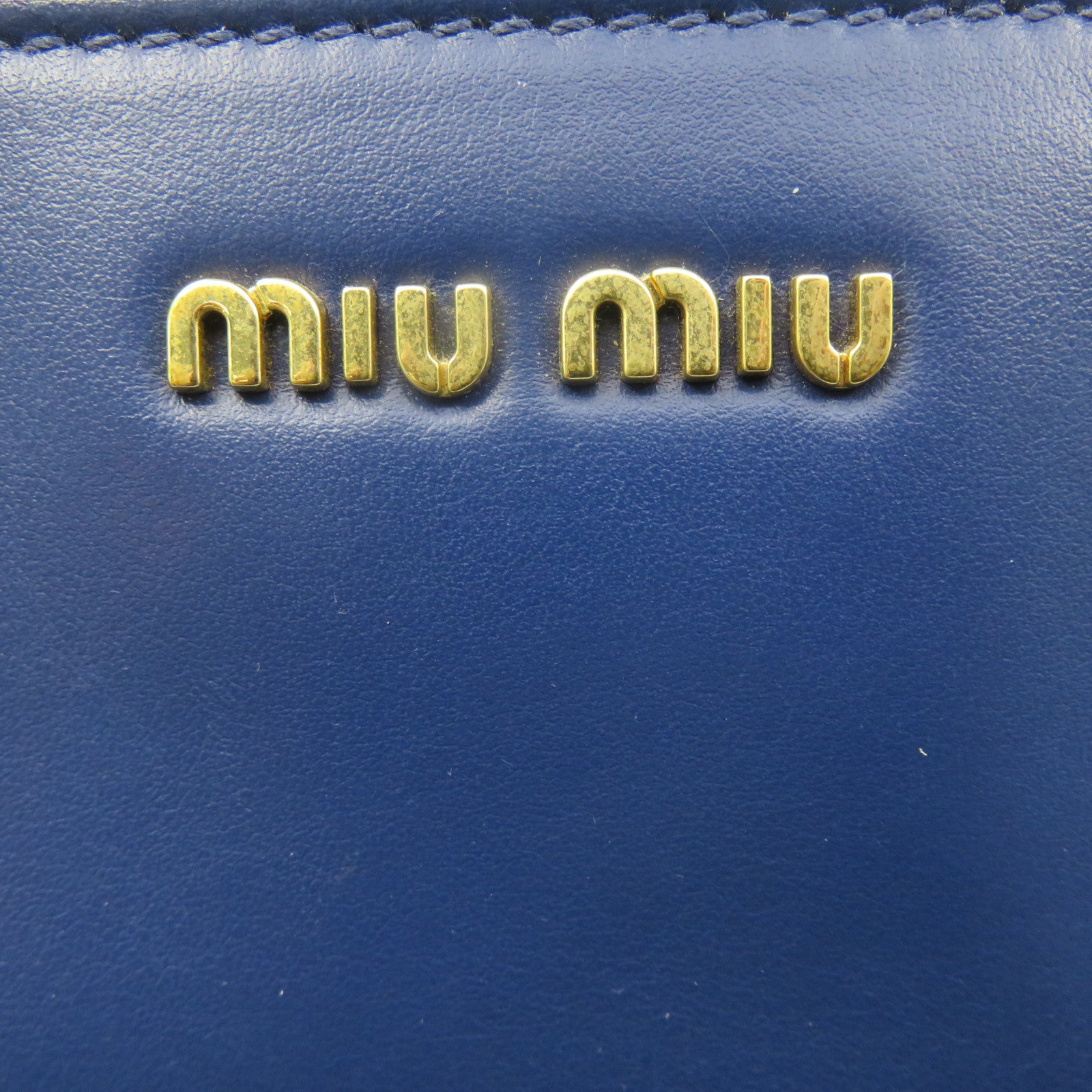 Miu Miu 牛皮皮革2Way Shoulder Bag手挽肩背两用袋蓝色