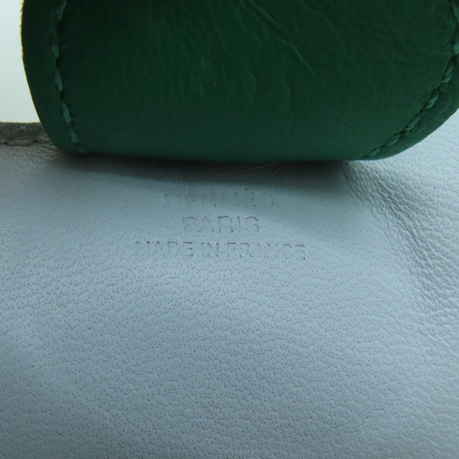 HERMES 皮革Rodeo Charm掛飾淺藍色綠色