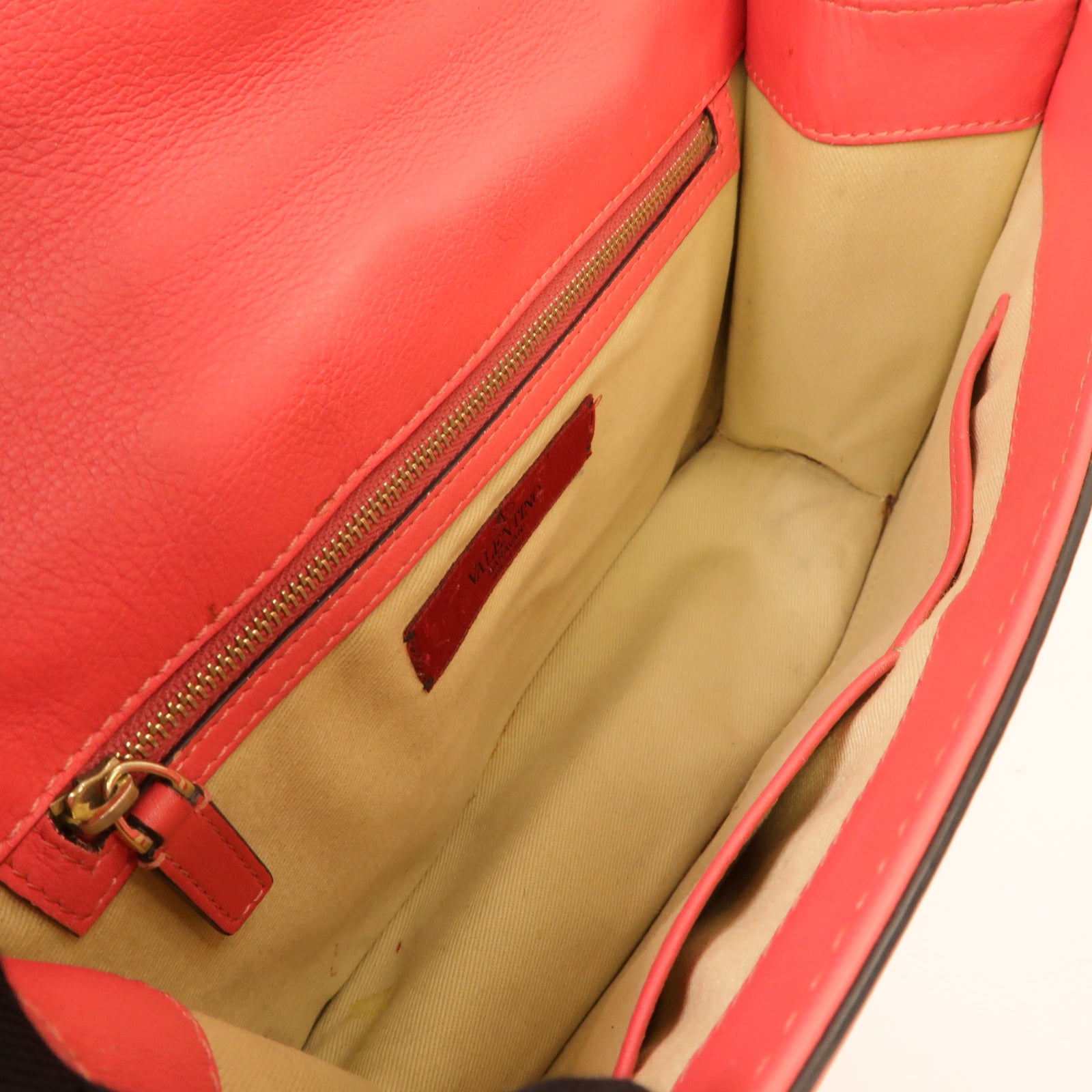 Valentino 牛皮皮革Chain Shoulder Bag金扣鏈帶肩背袋粉紅色
