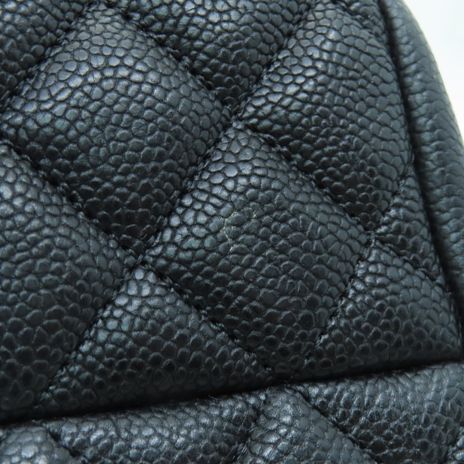 CHANEL cowhide leather Chain Shoulder silver buckle handle shoulder bag black