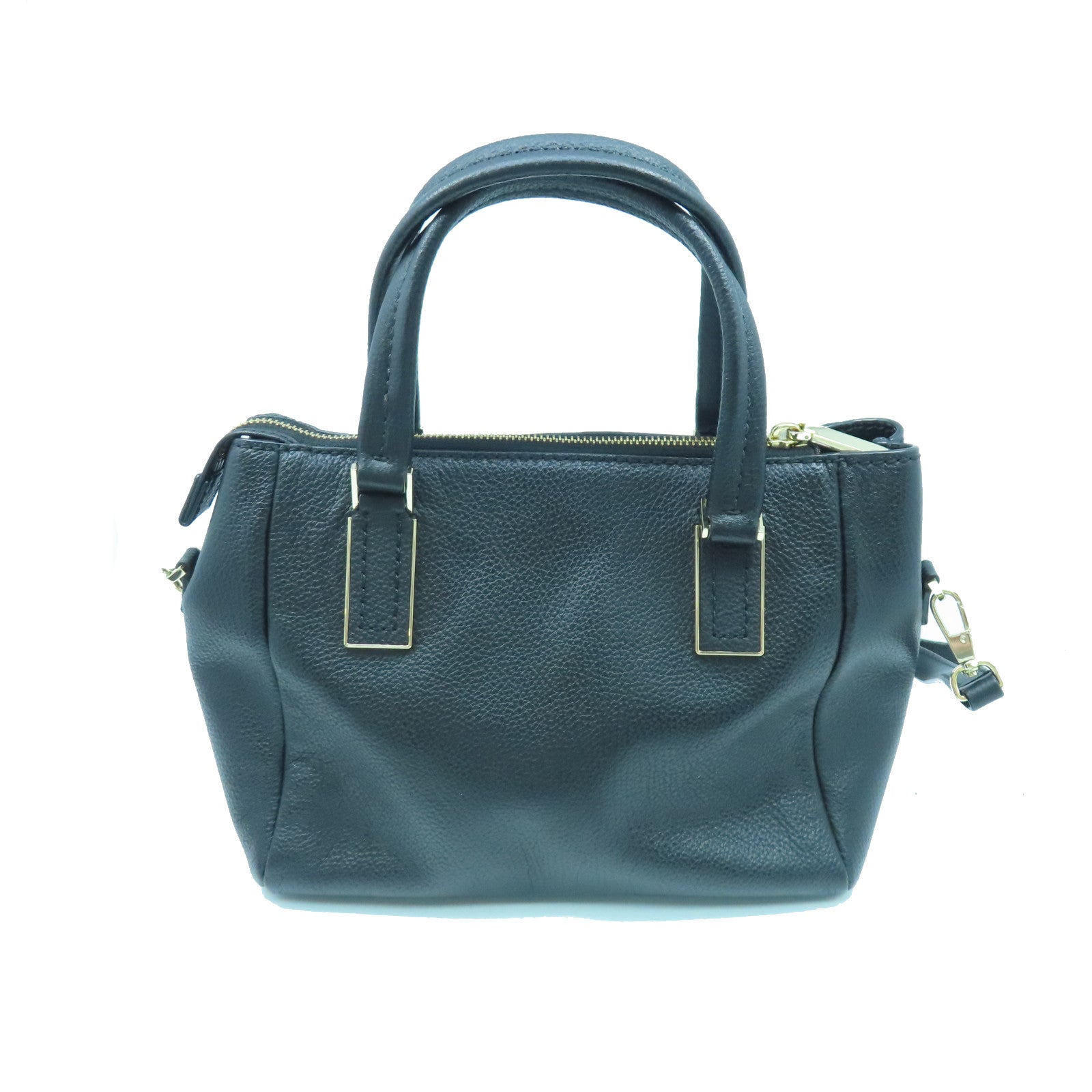 Kate Spade Coated Canvas 2Way Bag Silver Buckle Handle Shoulder Backpack Black