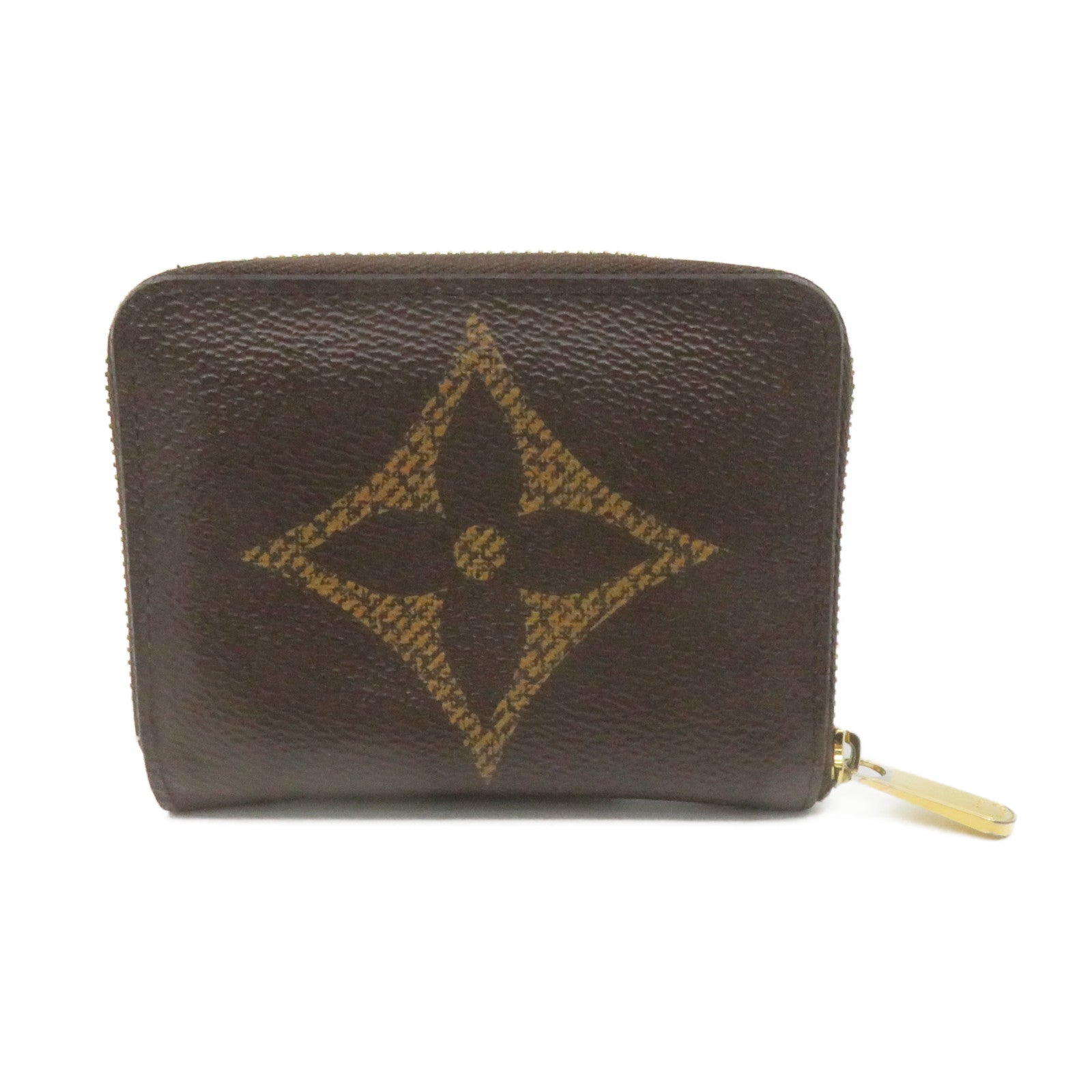LOUIS VUITTON Monogram Zip Coin Purse拉链零钱包啡色