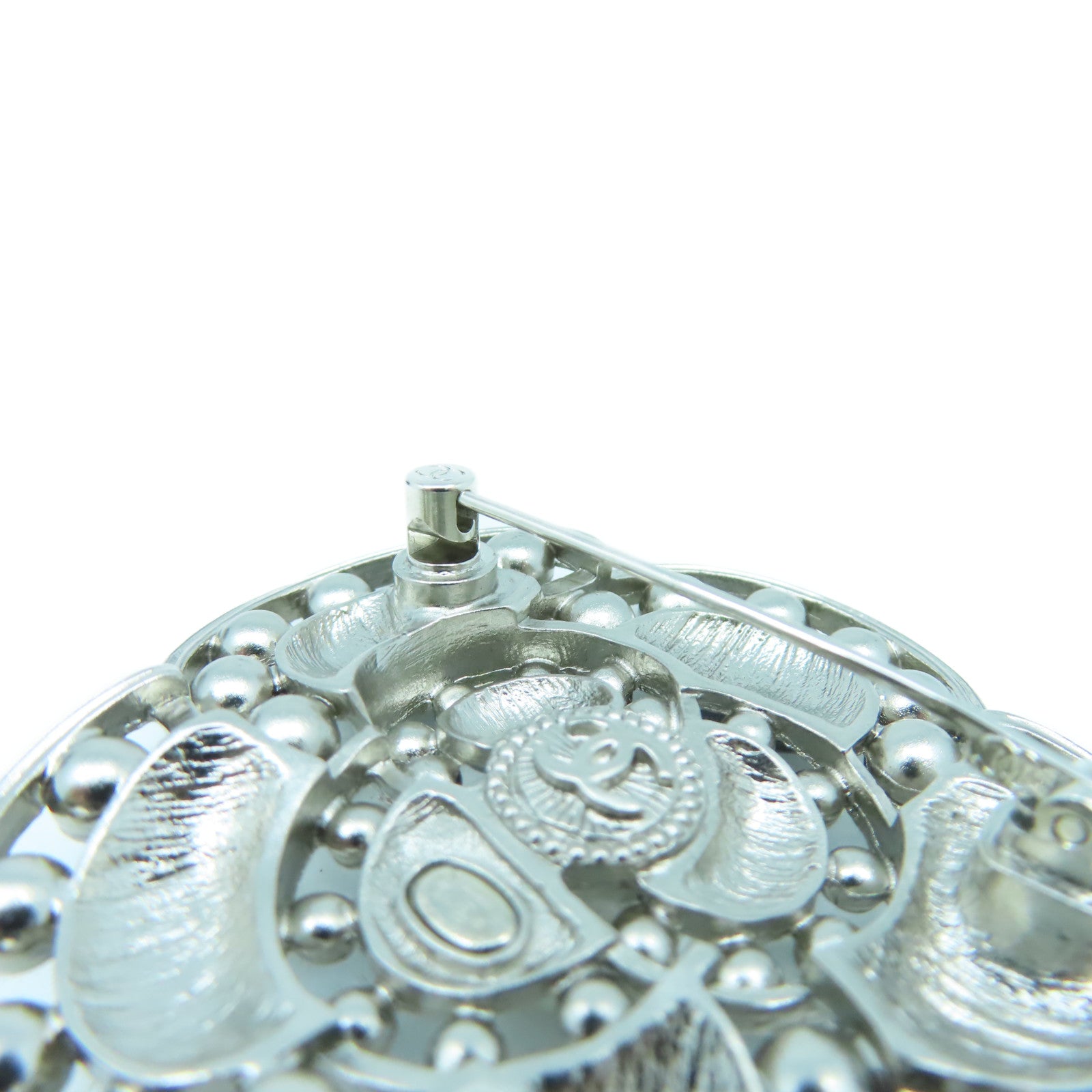 CHANEL 水晶/金屬Brooch胸針黑色