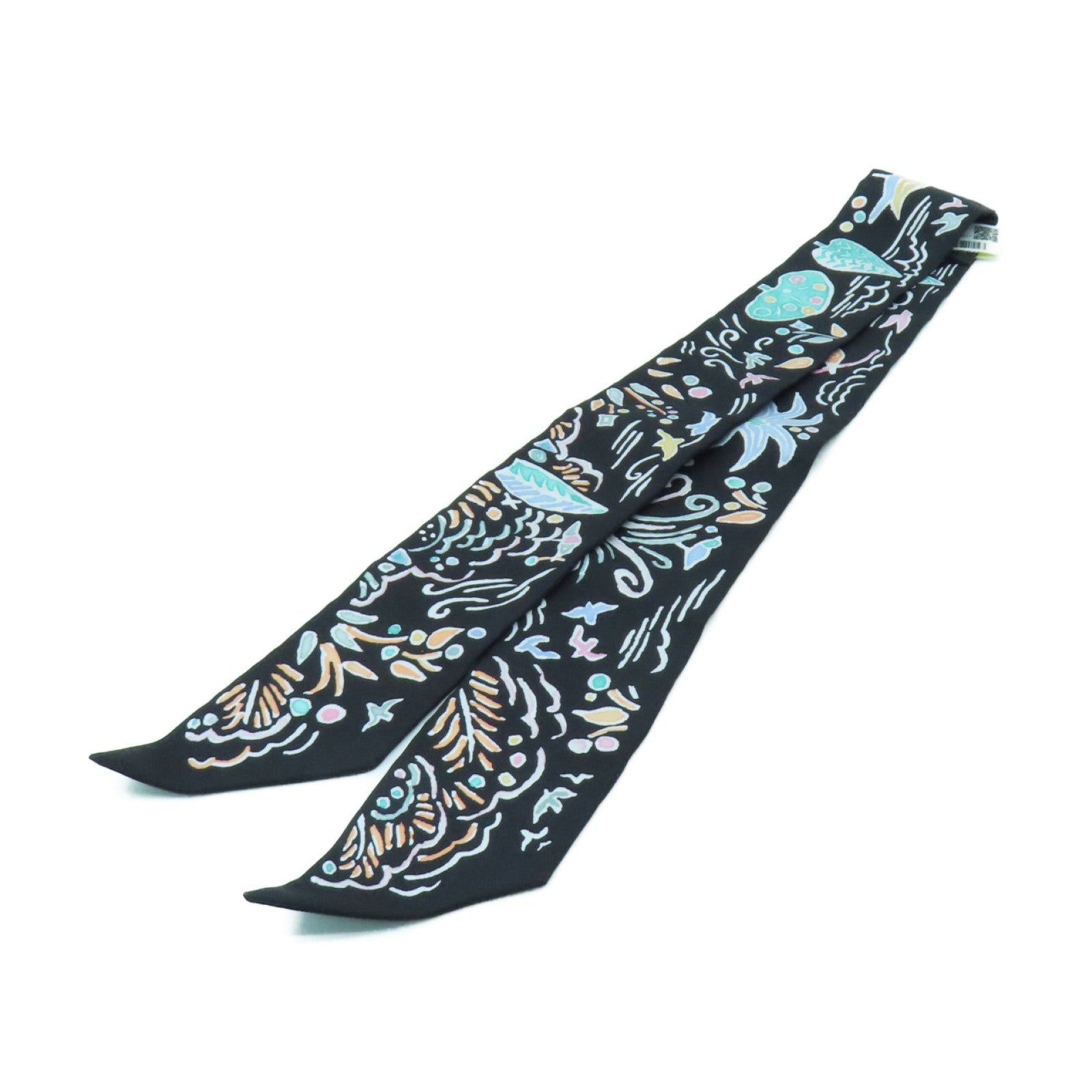 HERMES 【激減優惠】 絲質Twilly絲巾黑色
