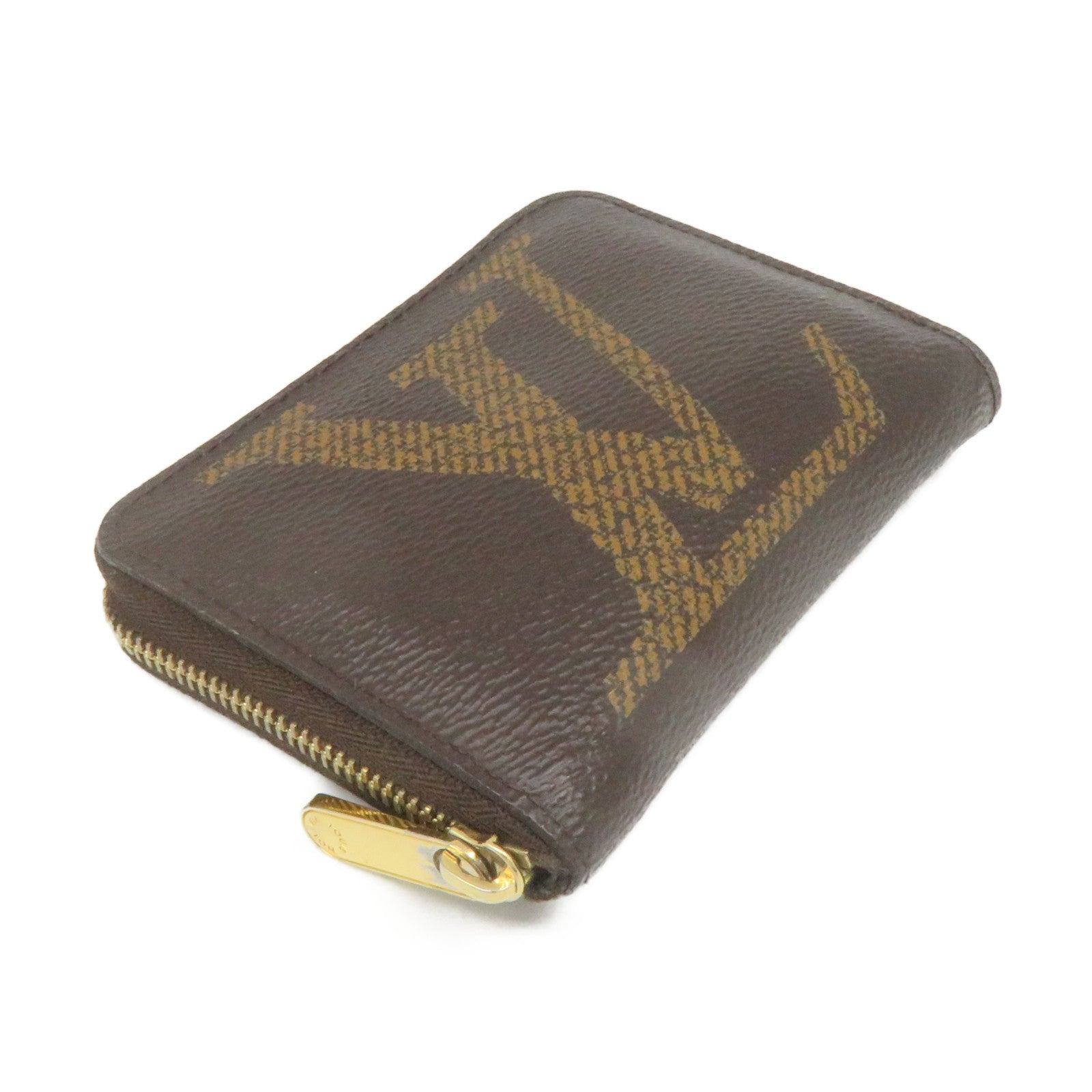 LOUIS VUITTON Monogram Zip Coin Purse拉链零钱包啡色