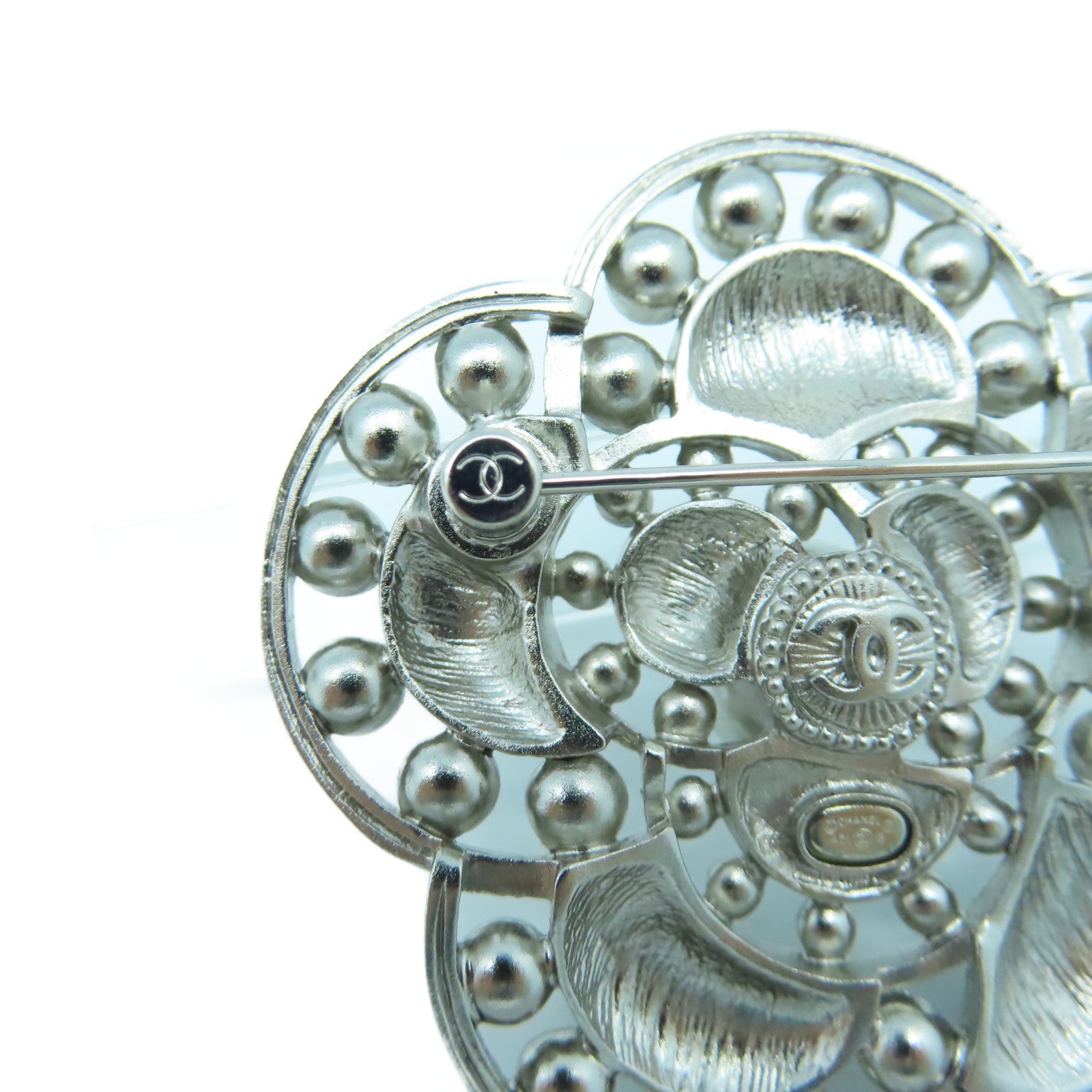 CHANEL 水晶/金屬Brooch胸針黑色